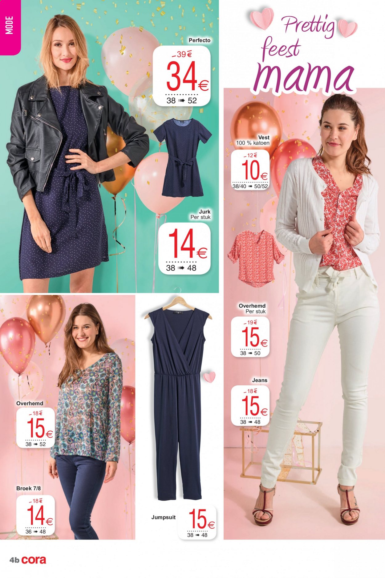 thumbnail - Cora-aanbieding - 27/04/2021 - 10/05/2021 -  producten in de aanbieding - jumpsuit, jurk, vest, broek, jeans. Pagina 4.