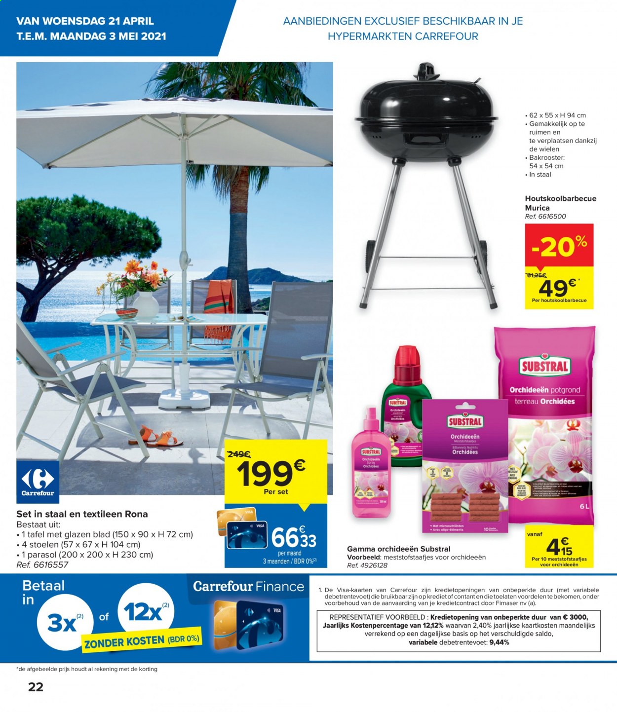thumbnail - Carrefour hypermarkt-aanbieding - 21/04/2021 - 03/05/2021 -  producten in de aanbieding - glazen, Gamma, parasol. Pagina 2.