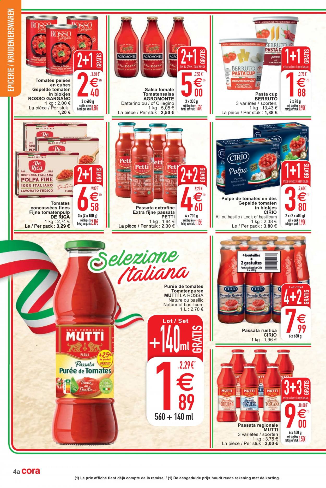 thumbnail - Cora-aanbieding - 04/05/2021 - 10/05/2021 -  producten in de aanbieding - basilicum, pasta, tomatenpuree, gepelde tomaten. Pagina 4.