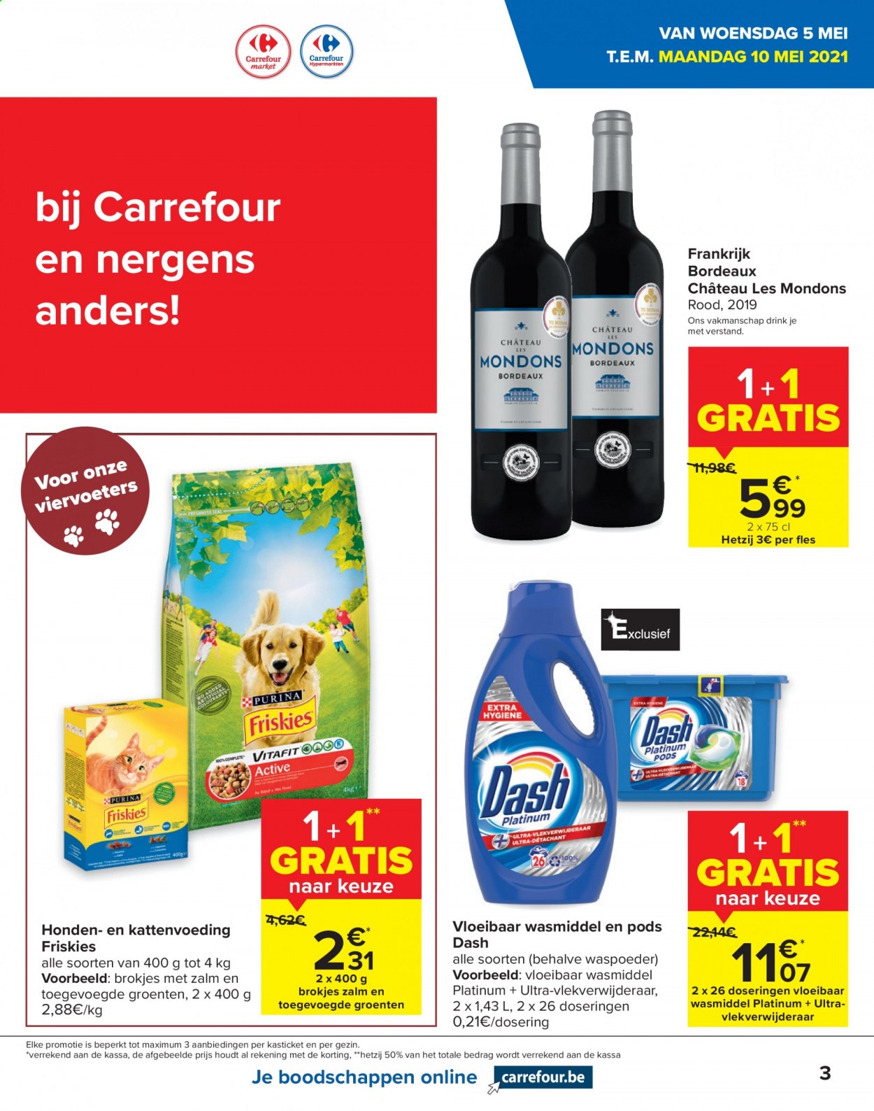 thumbnail - Carrefour-aanbieding - 05/05/2021 - 17/05/2021 -  producten in de aanbieding - wasmiddel, zalm, Friskies. Pagina 3.