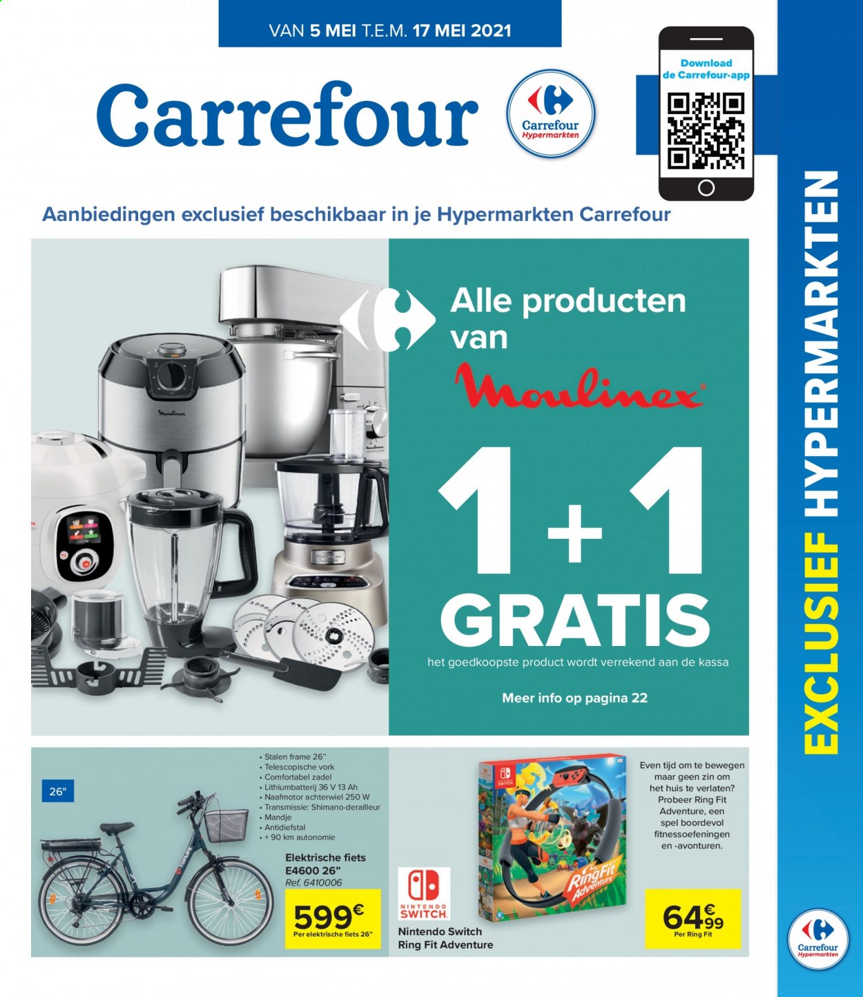 thumbnail - Carrefour hypermarkt-aanbieding - 05/05/2021 - 17/05/2021 -  producten in de aanbieding - ring, Shimano, switch, Nintendo Switch, fiets. Pagina 1.
