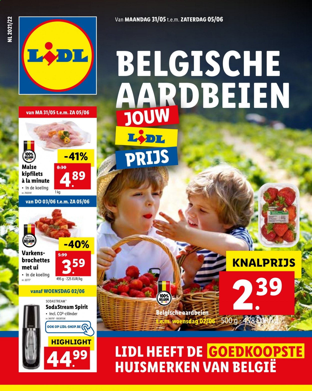 thumbnail - Lidl-aanbieding - 31/05/2021 - 05/06/2021 -  producten in de aanbieding - aardbeien, SodaStream, uien. Pagina 1.