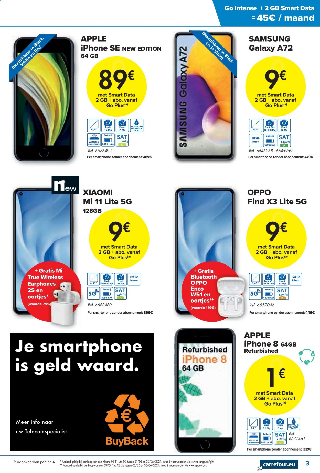 thumbnail - Carrefour hypermarkt-aanbieding - 21/05/2021 - 30/06/2021 -  producten in de aanbieding - Calvin Klein, Samsung, smartphone, iPhone, iPhone SE. Pagina 3.
