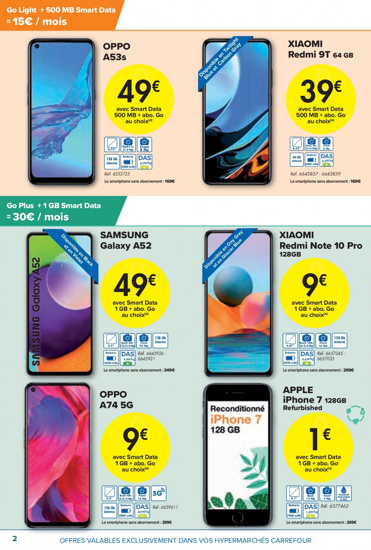 thumbnail - Carrefour hypermarkt-aanbieding - 21/05/2021 - 30/06/2021 -  producten in de aanbieding - Samsung, smartphone, iPhone. Pagina 2.