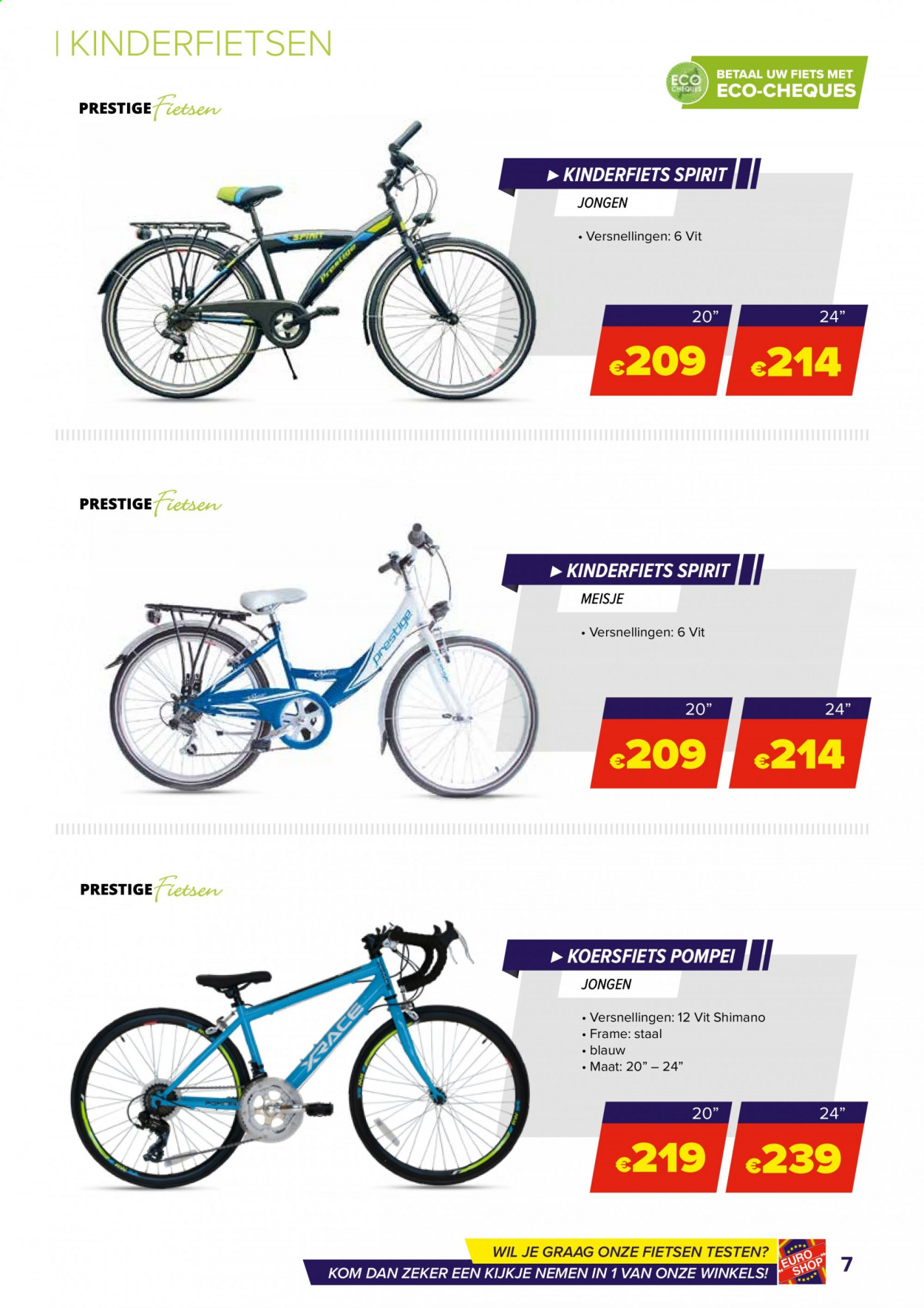 thumbnail - Euro Shop-aanbieding - 25/05/2021 - 31/08/2021 -  producten in de aanbieding - kinderfiets, kom, Shimano, fiets. Pagina 7.
