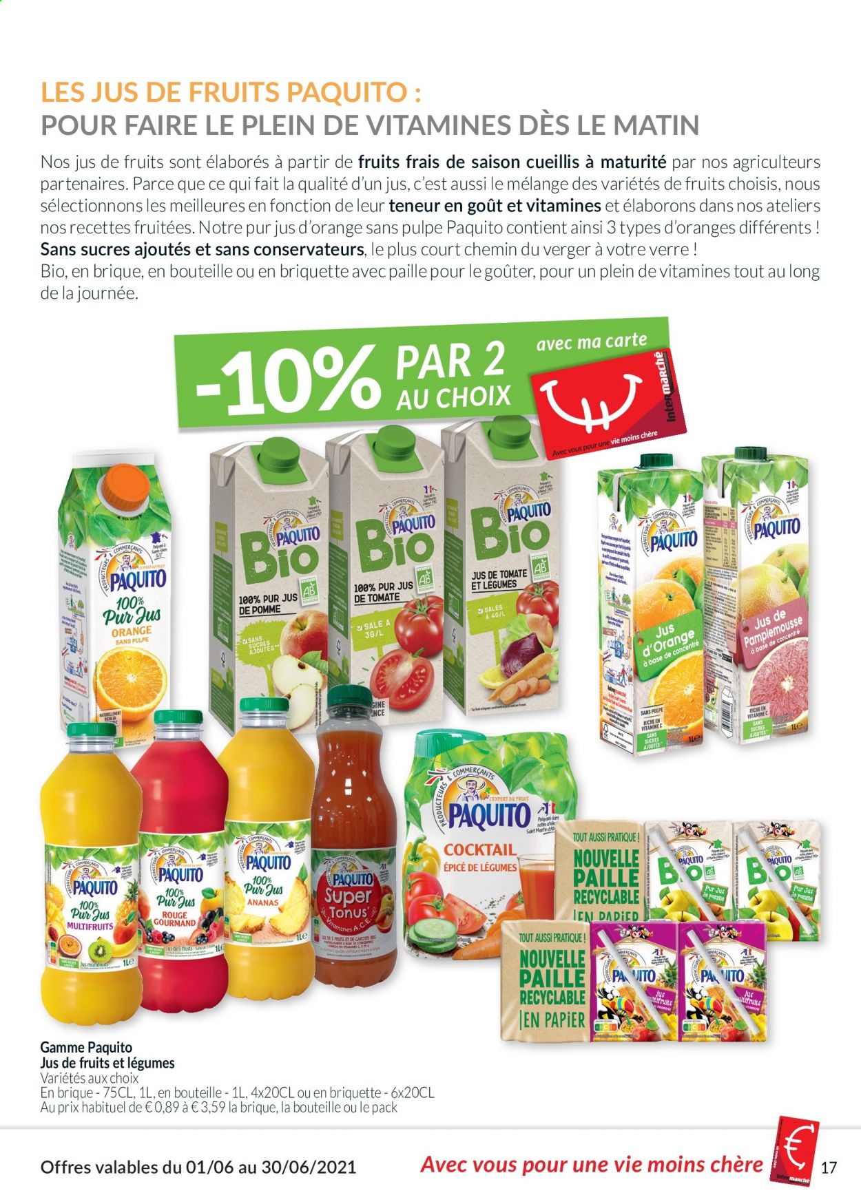 thumbnail - Intermarché-aanbieding - 01/06/2021 - 30/06/2021 -  producten in de aanbieding - vitamine. Pagina 17.