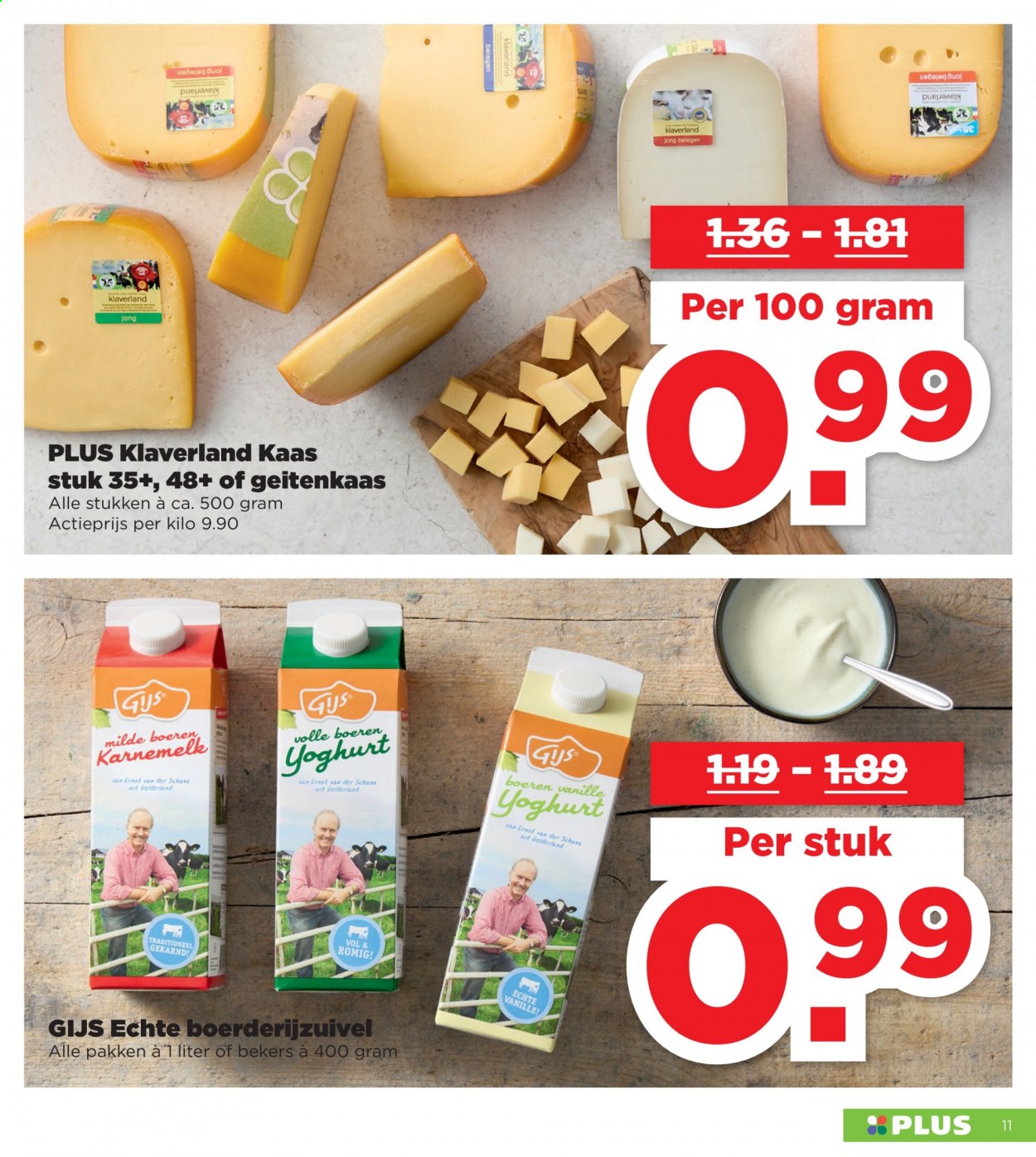 thumbnail - Plus-aanbieding - 9-5-2021 - 15-5-2021 -  producten in de aanbieding - kaas, yoghurt, karnemelk. Pagina 11.