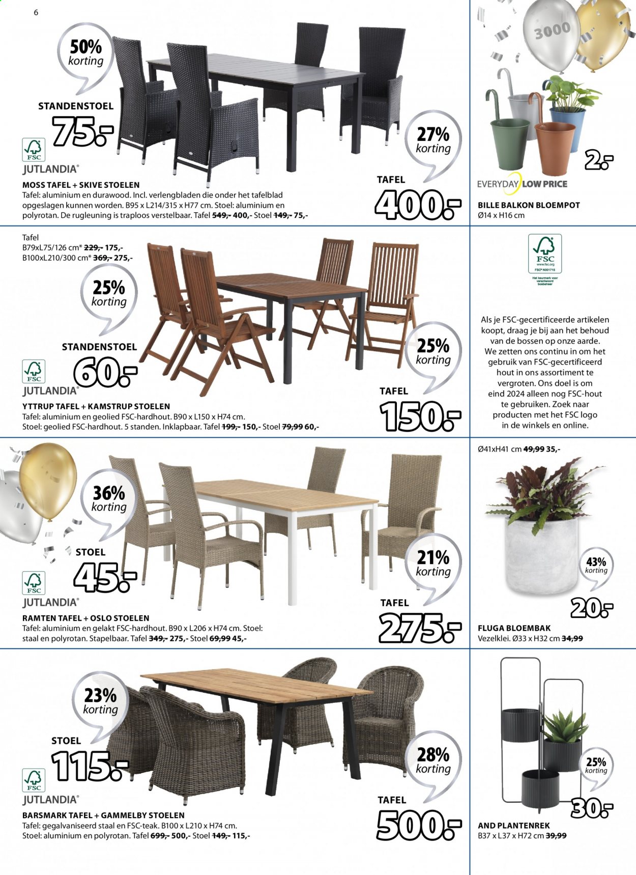 thumbnail - JYSK-aanbieding - 10-5-2021 - 24-5-2021 -  producten in de aanbieding - stoel, bloempot. Pagina 6.
