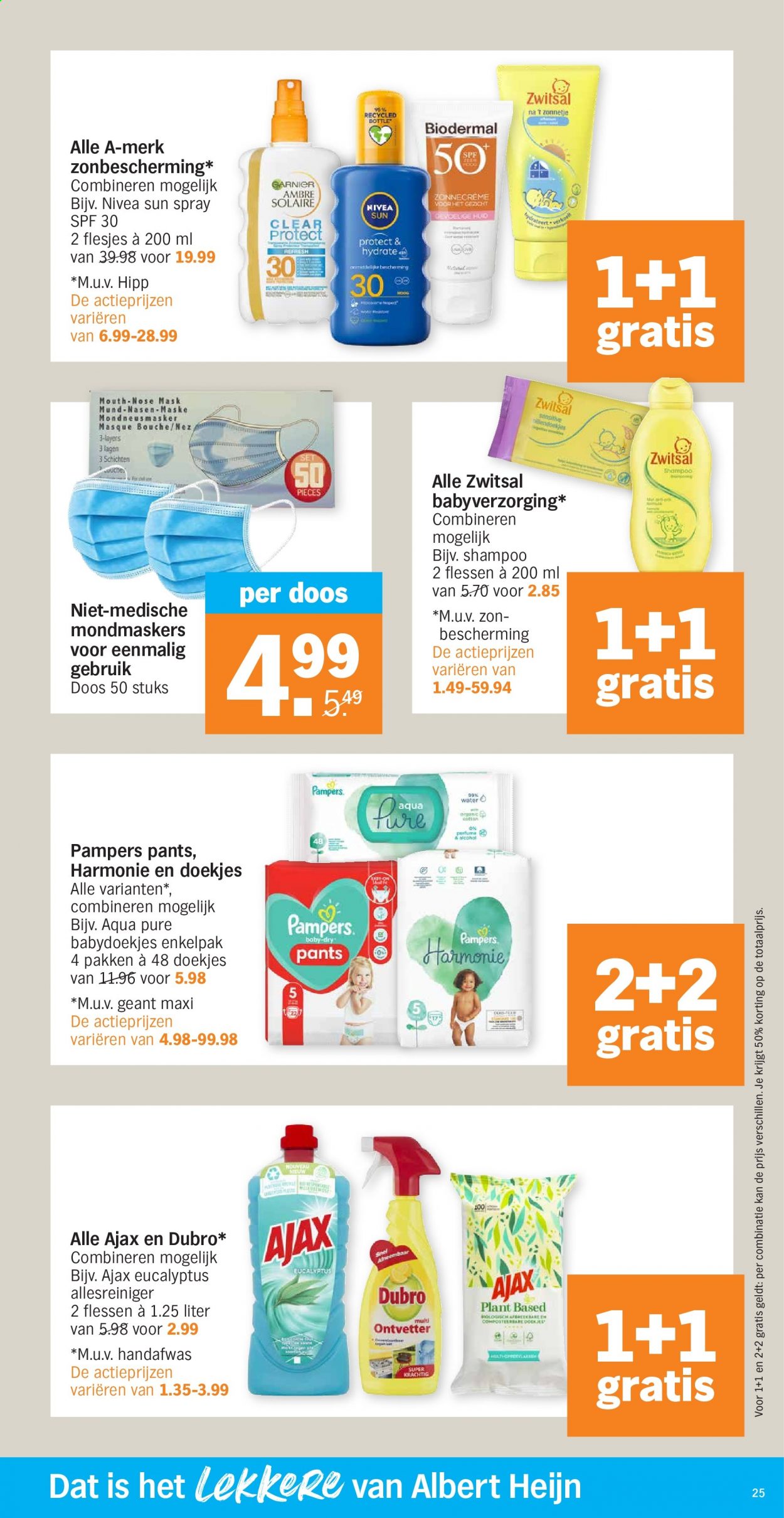 thumbnail - Albert Heijn-aanbieding - 17-5-2021 - 24-5-2021 -  producten in de aanbieding - Pampers, handafwas, shampoo, Nivea. Pagina 25.