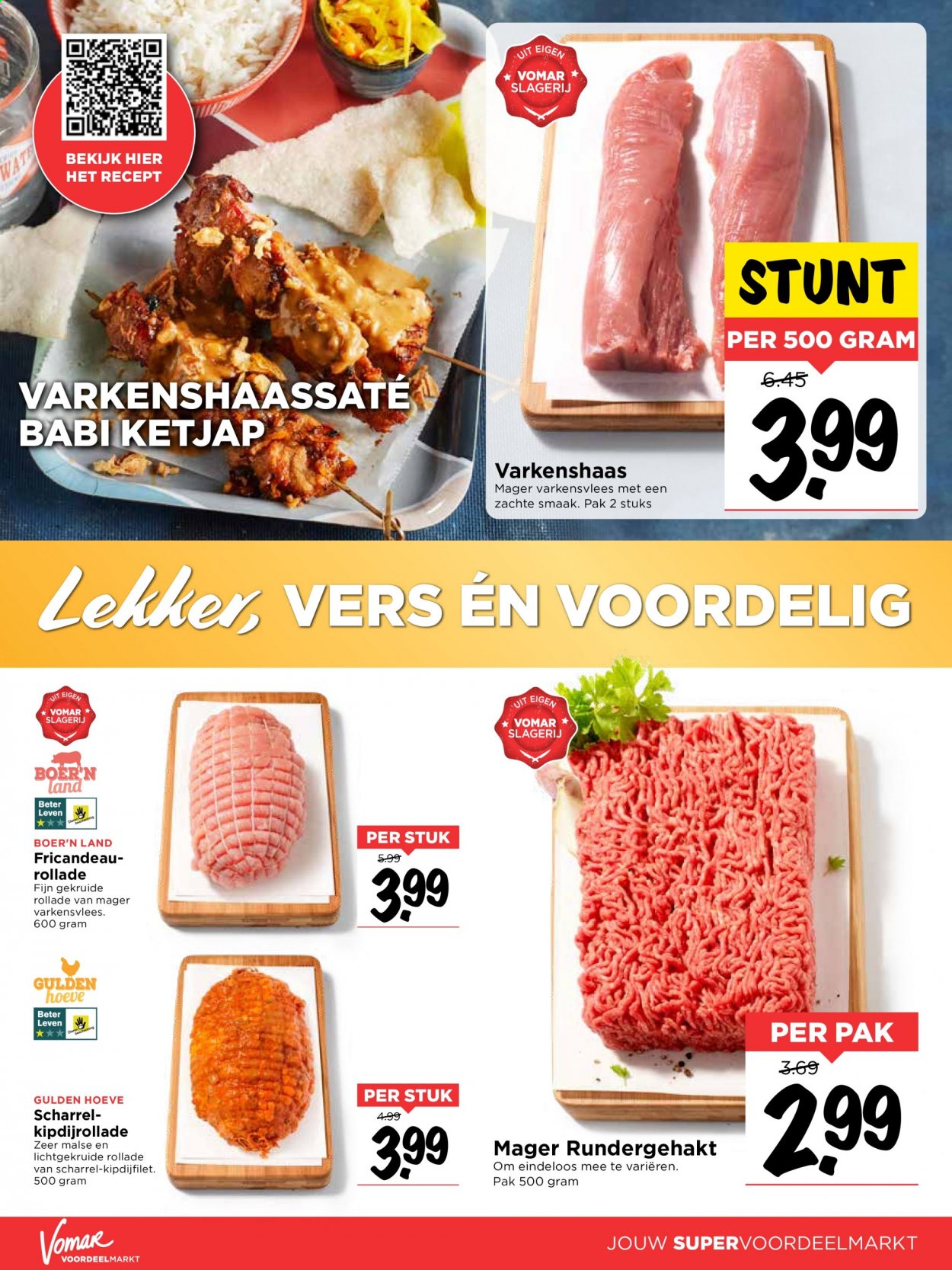 thumbnail - Vomar-aanbieding - 16-5-2021 - 22-5-2021 -  producten in de aanbieding - varkenshaas, fricandeau, varkensvlees, rundergehakt, ketjap. Pagina 2.