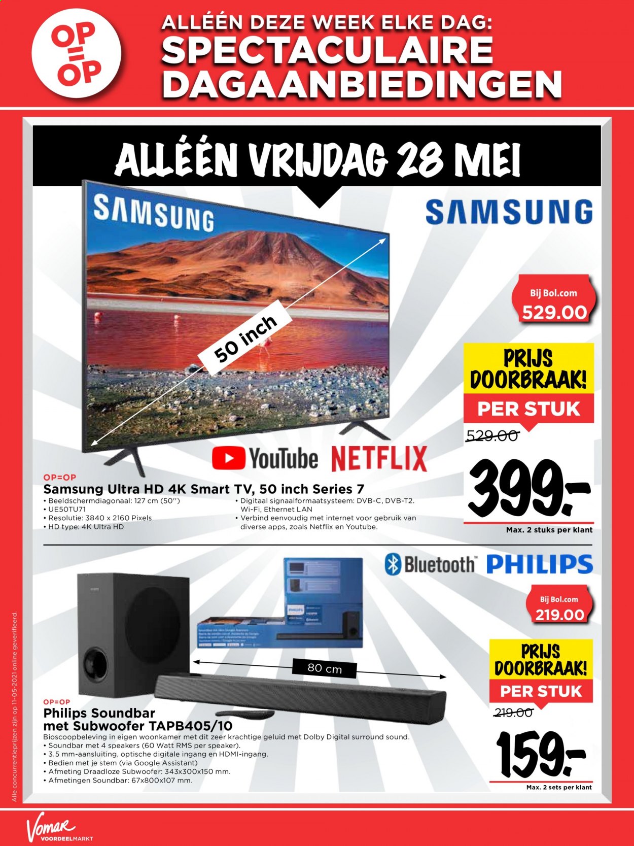thumbnail - Vomar-aanbieding - 23-5-2021 - 29-5-2021 -  producten in de aanbieding - Philips, Samsung. Pagina 4.