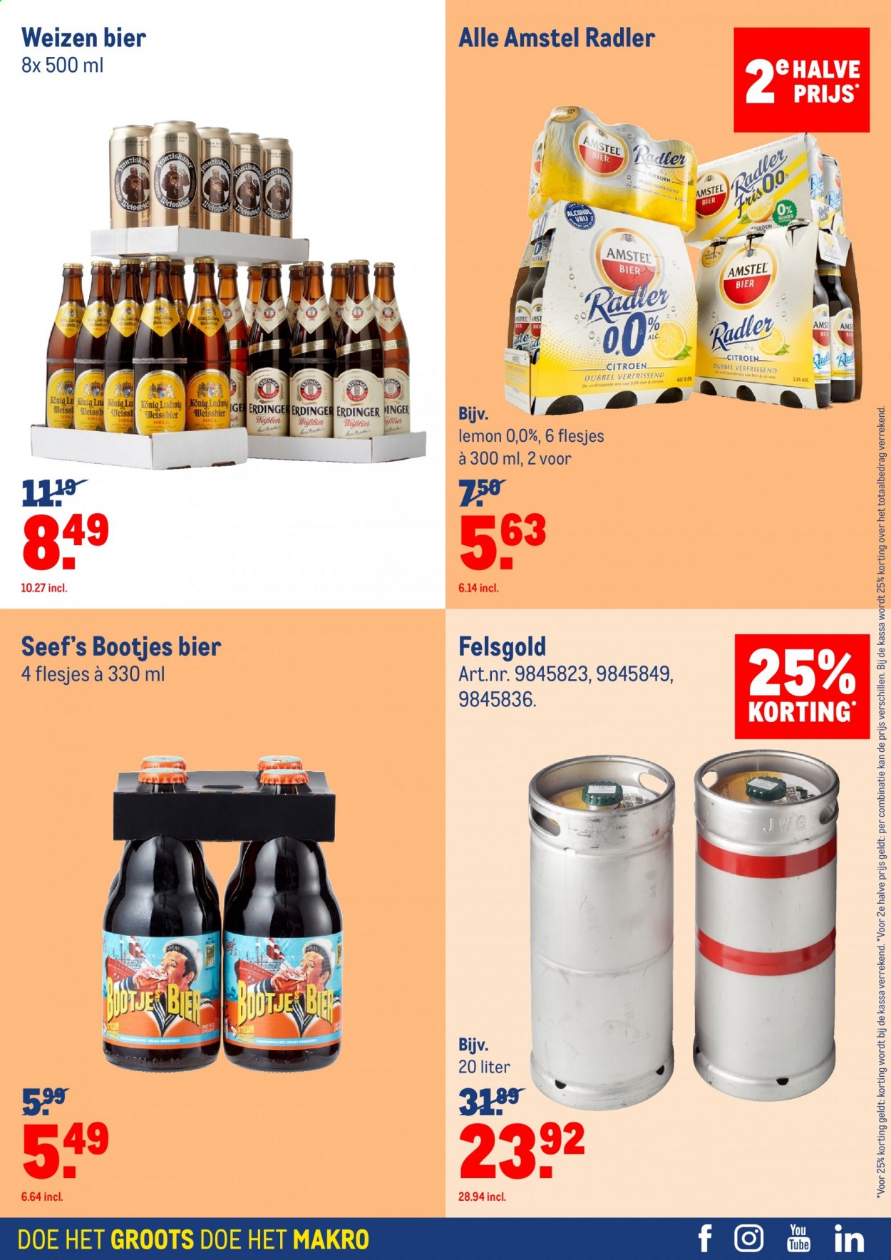 thumbnail - Makro-aanbieding - 26-5-2021 - 22-6-2021 -  producten in de aanbieding - Amstel Bier, bier, citroen, suiker. Pagina 9.
