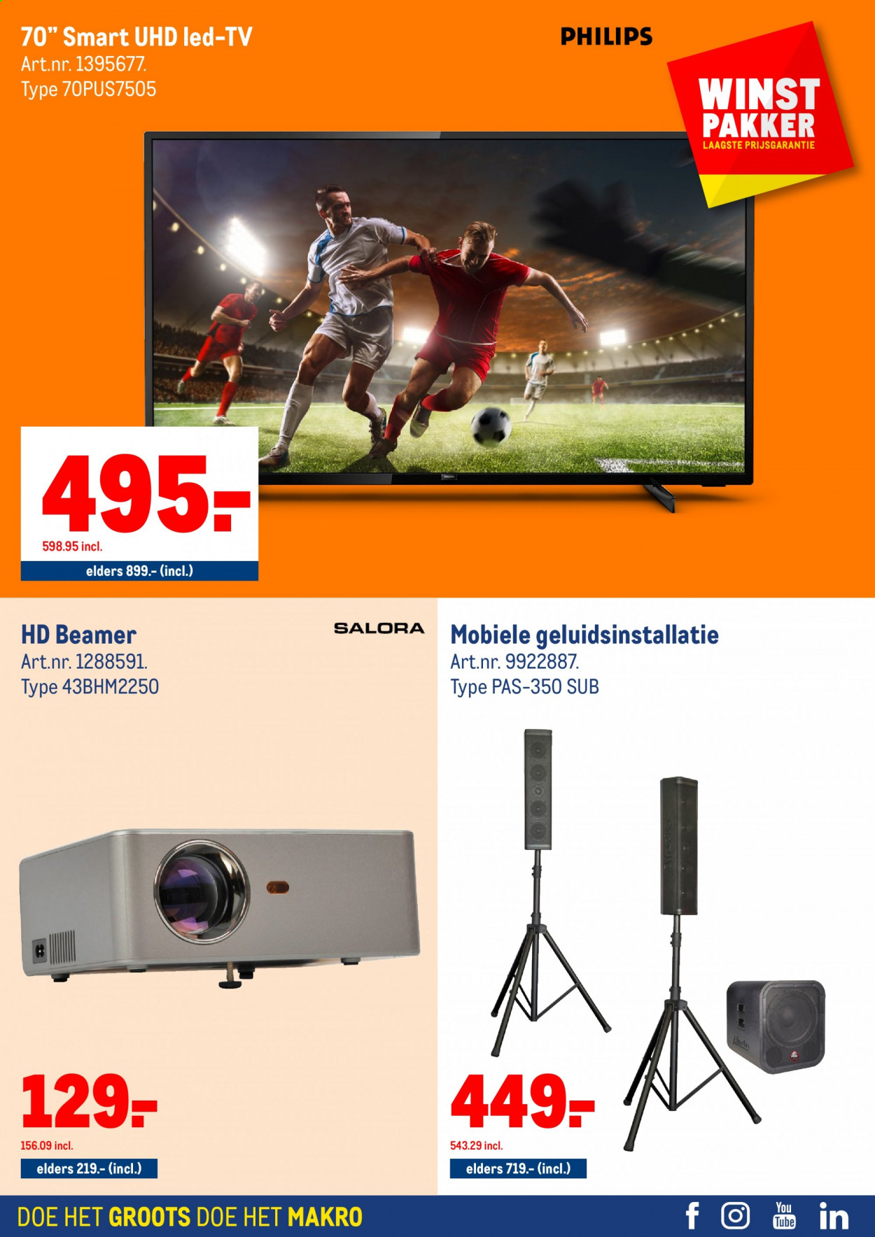 thumbnail - Makro-aanbieding - 26-5-2021 - 22-6-2021 -  producten in de aanbieding - Philips, TV. Pagina 25.