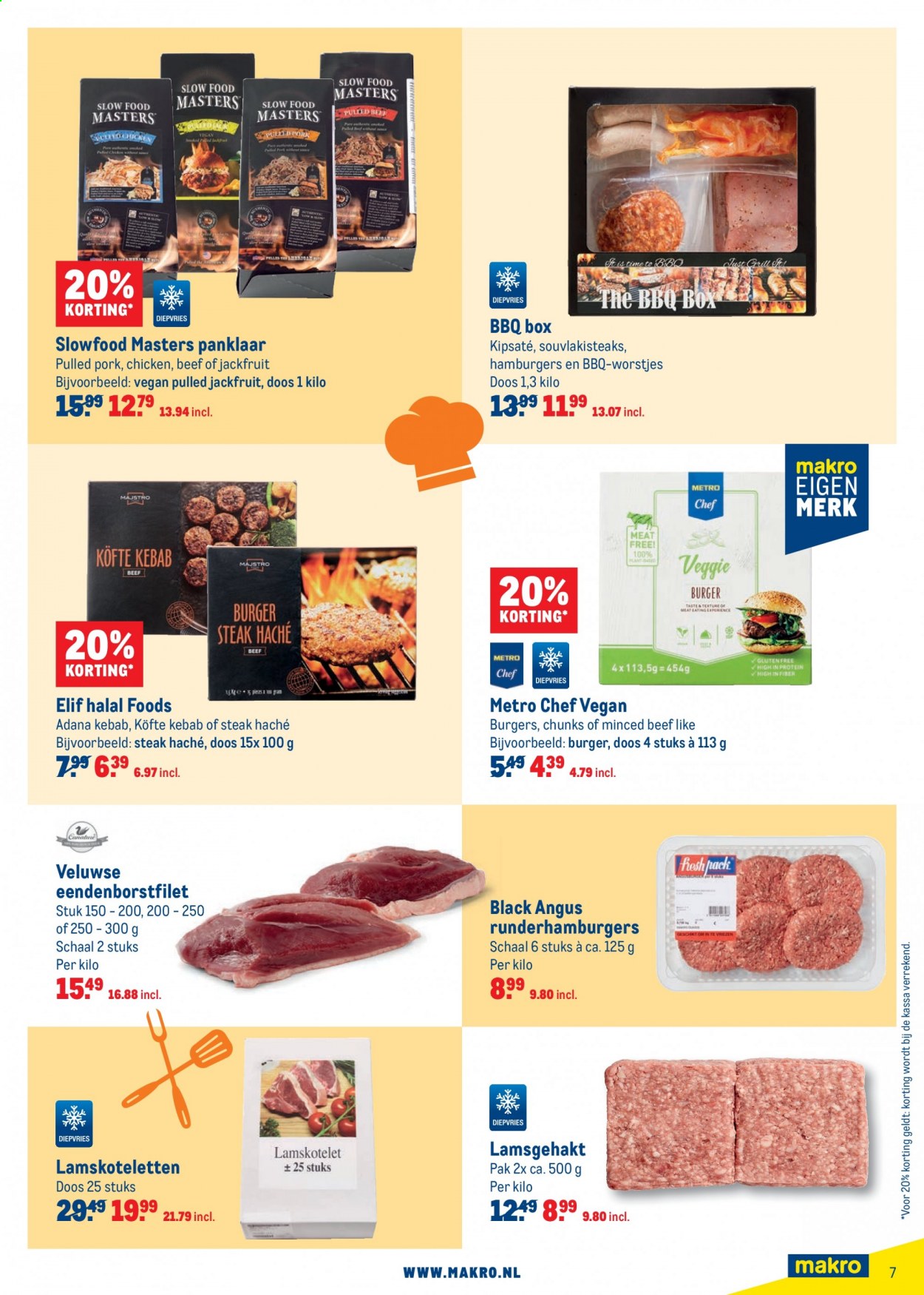 thumbnail - Makro-aanbieding - 9-6-2021 - 6-7-2021 -  producten in de aanbieding - steak, hamburger, worstjes, BBQ. Pagina 7.