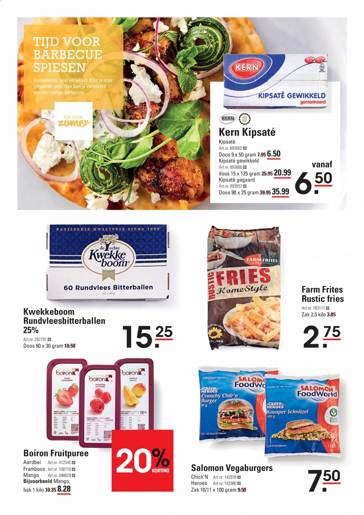 thumbnail - Sligro-aanbieding - 10-6-2021 - 28-6-2021 -  producten in de aanbieding - rundvlees, Salomon FoodWorld, Kwekkeboom, frites, BBQ. Pagina 4.