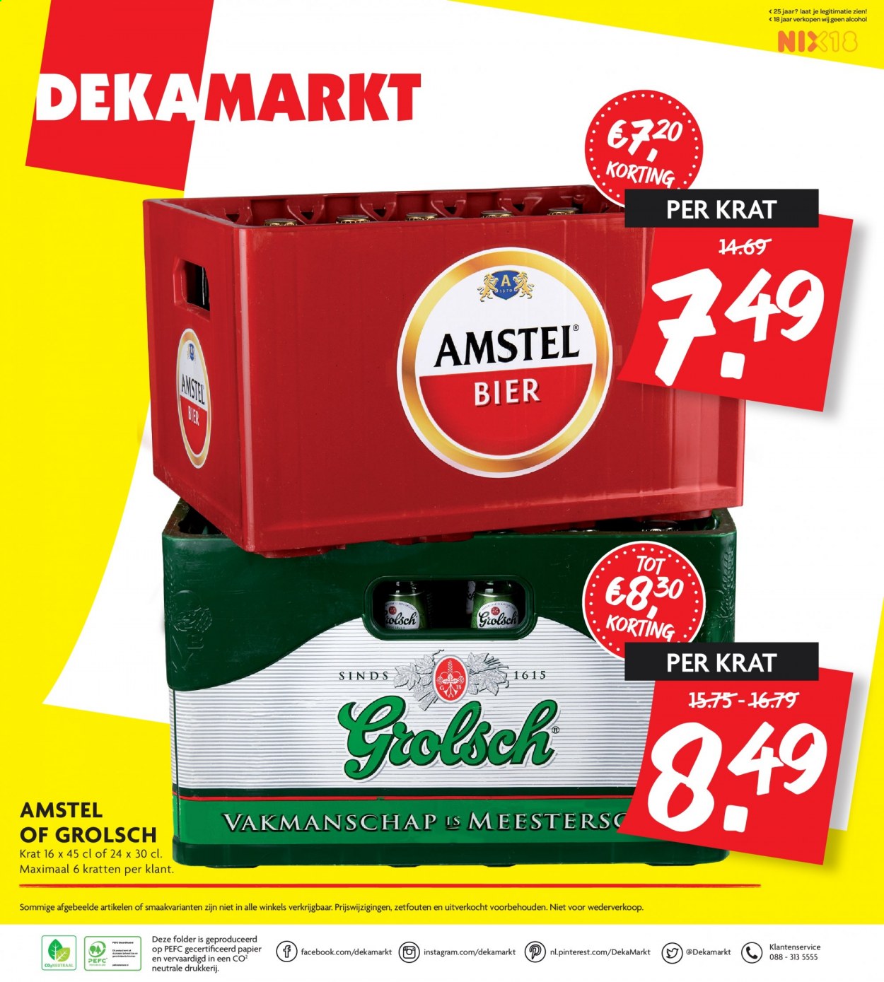 thumbnail - DekaMarkt-aanbieding - 13-6-2021 - 19-6-2021 -  producten in de aanbieding - Amstel Bier, Grolsch, bier. Pagina 26.