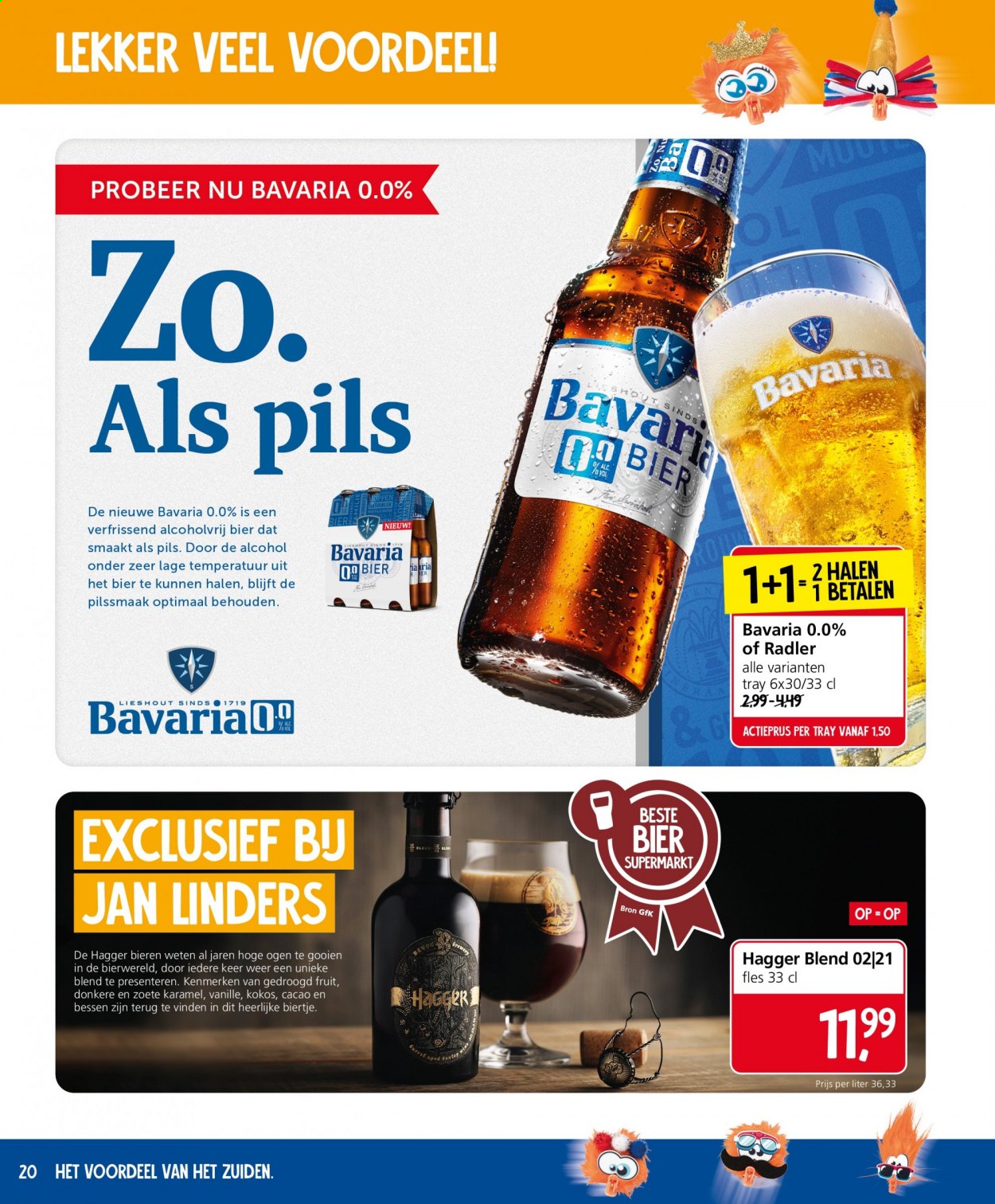 thumbnail - Jan Linders-aanbieding - 14-6-2021 - 20-6-2021 -  producten in de aanbieding - Bavaria, bier, bessen. Pagina 20.