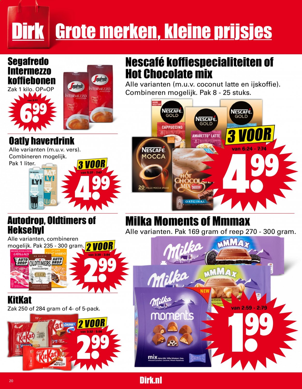 thumbnail - Dirk-aanbieding - 13-6-2021 - 19-6-2021 -  producten in de aanbieding - Milka, Oreo, Nestlé, ijskoffie, Segafredo, Amaretto. Pagina 22.