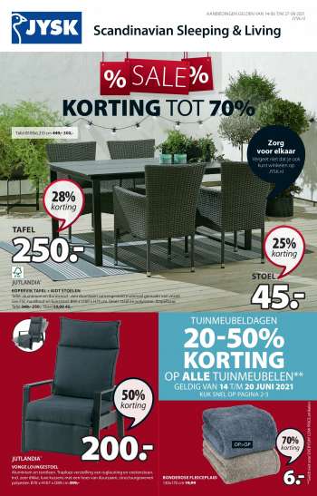 JYSK-aanbieding - 14.6.2021 - 27.6.2021.