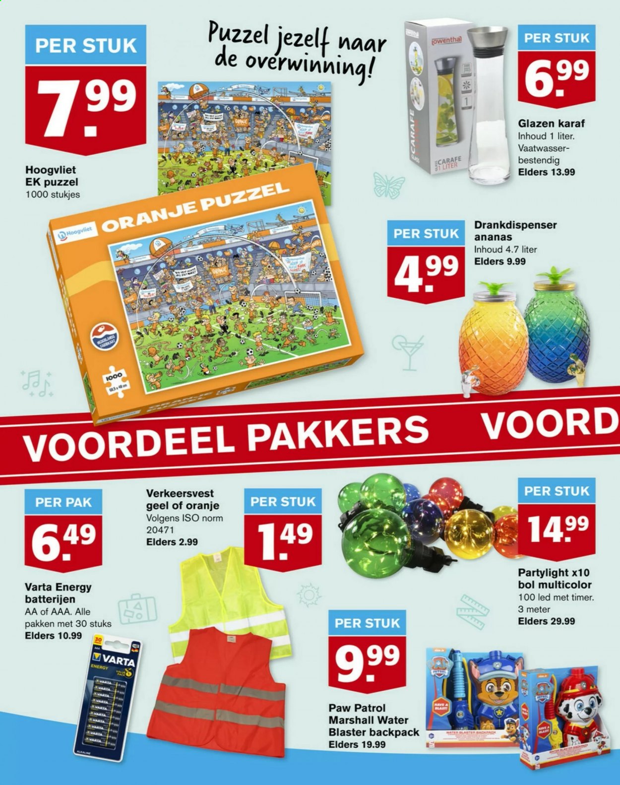 thumbnail - Hoogvliet-aanbieding - 23-6-2021 - 29-6-2021 -  producten in de aanbieding - oranje, ananas, glazen, Varta, Blaster. Pagina 30.