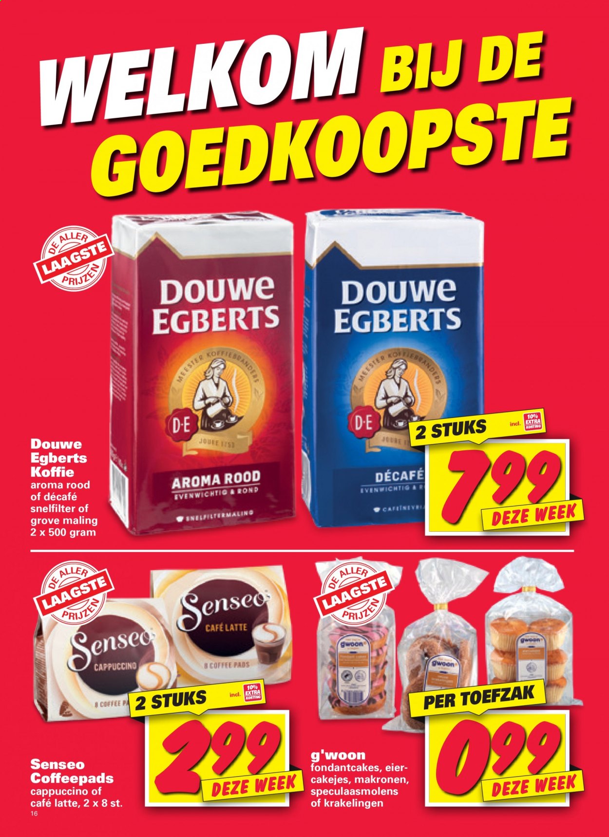 thumbnail - Nettorama-aanbieding - 28-6-2021 - 4-7-2021 -  producten in de aanbieding - Douwe Egberts, koffie, Senseo. Pagina 16.