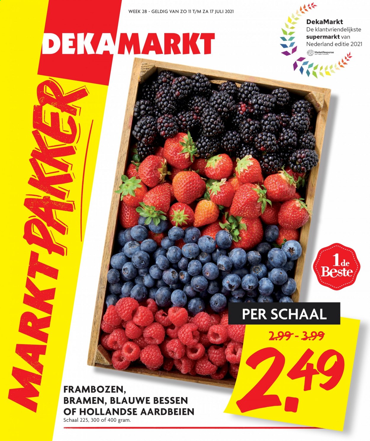 thumbnail - DekaMarkt-aanbieding - 11-7-2021 - 17-7-2021 -  producten in de aanbieding - aardbeien, bessen, bramen, frambozen. Pagina 1.