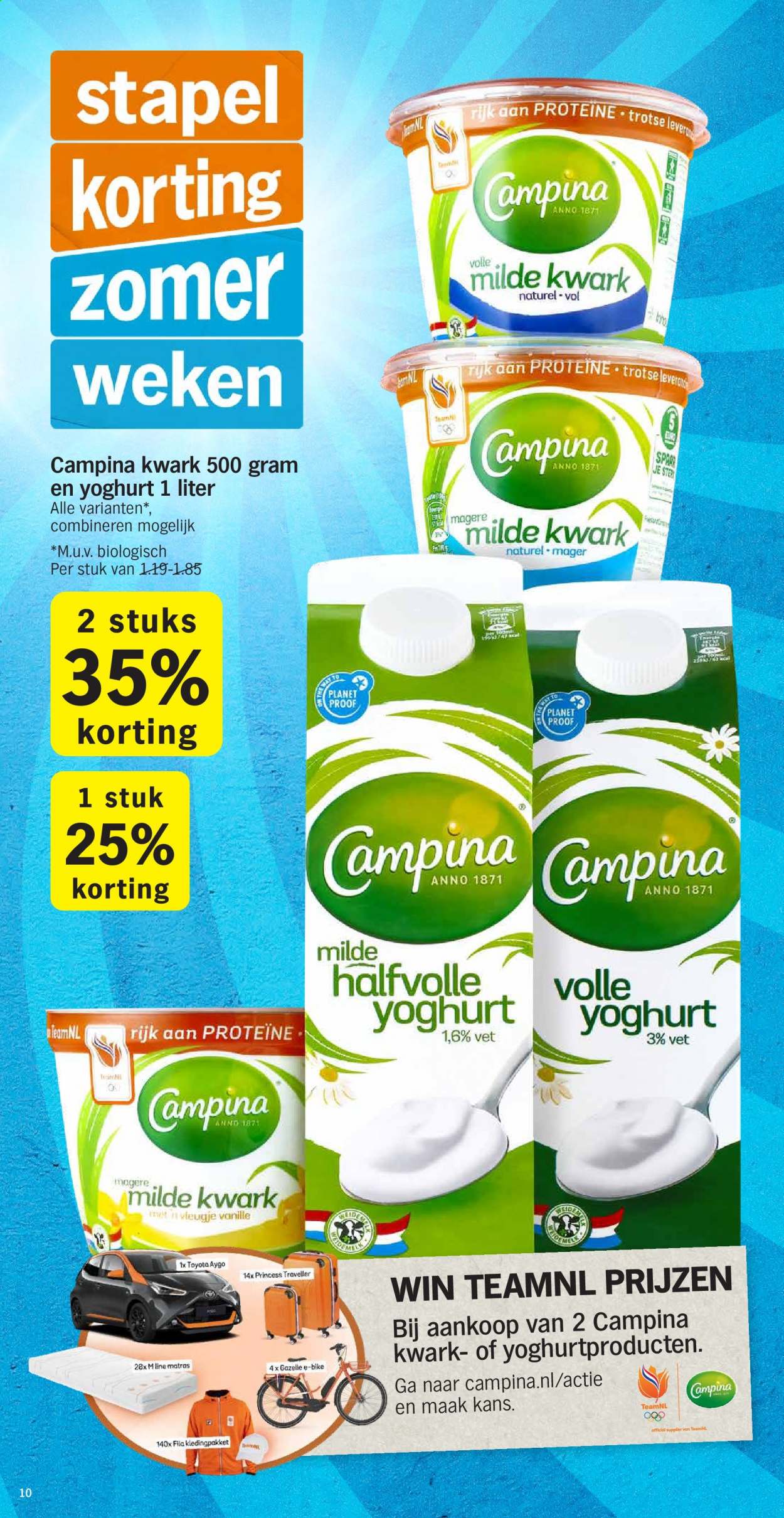 thumbnail - Albert Heijn-aanbieding - 19-7-2021 - 25-7-2021 -  producten in de aanbieding - Campina, volle yoghurt, yoghurt. Pagina 12.