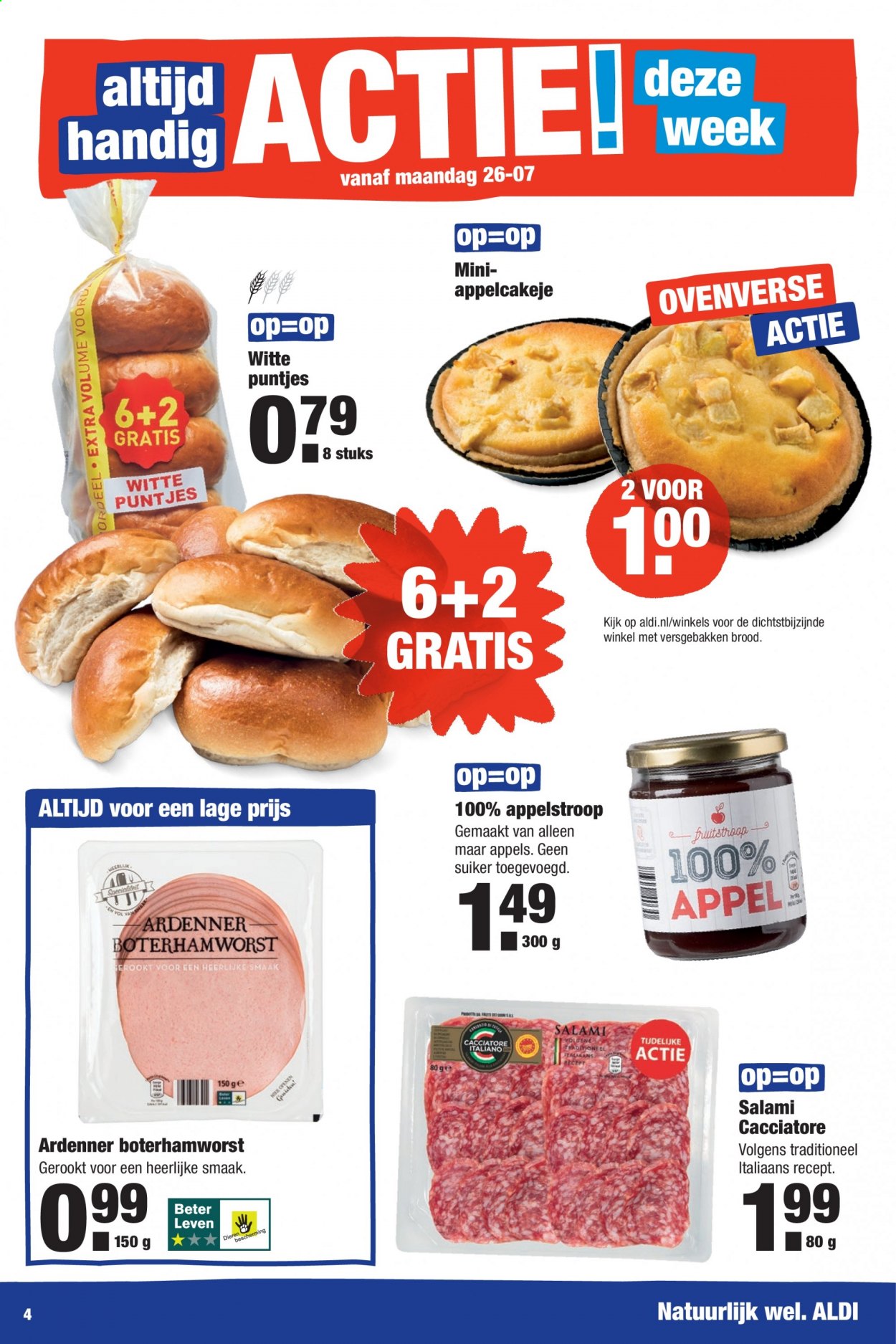 thumbnail - Aldi-aanbieding - 26-7-2021 - 1-8-2021 -  producten in de aanbieding - brood, appels, salami, appelstroop. Pagina 4.