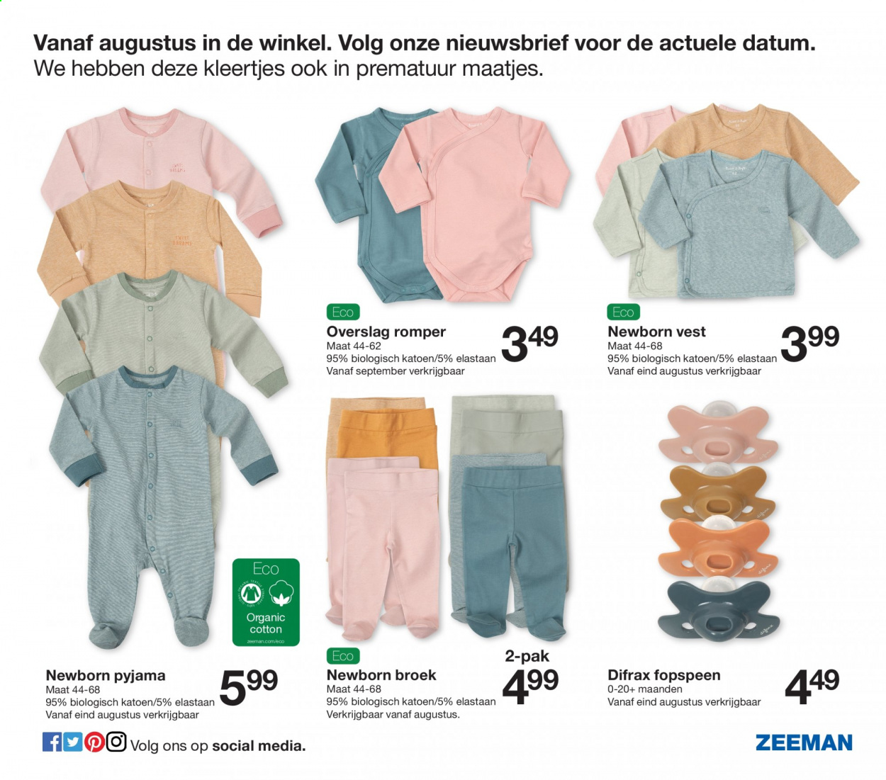 thumbnail - Zeeman-aanbieding - 29-7-2021 - 31-12-2021 -  producten in de aanbieding - broek, vest, pyjama, Difrax, fopspeen. Pagina 3.