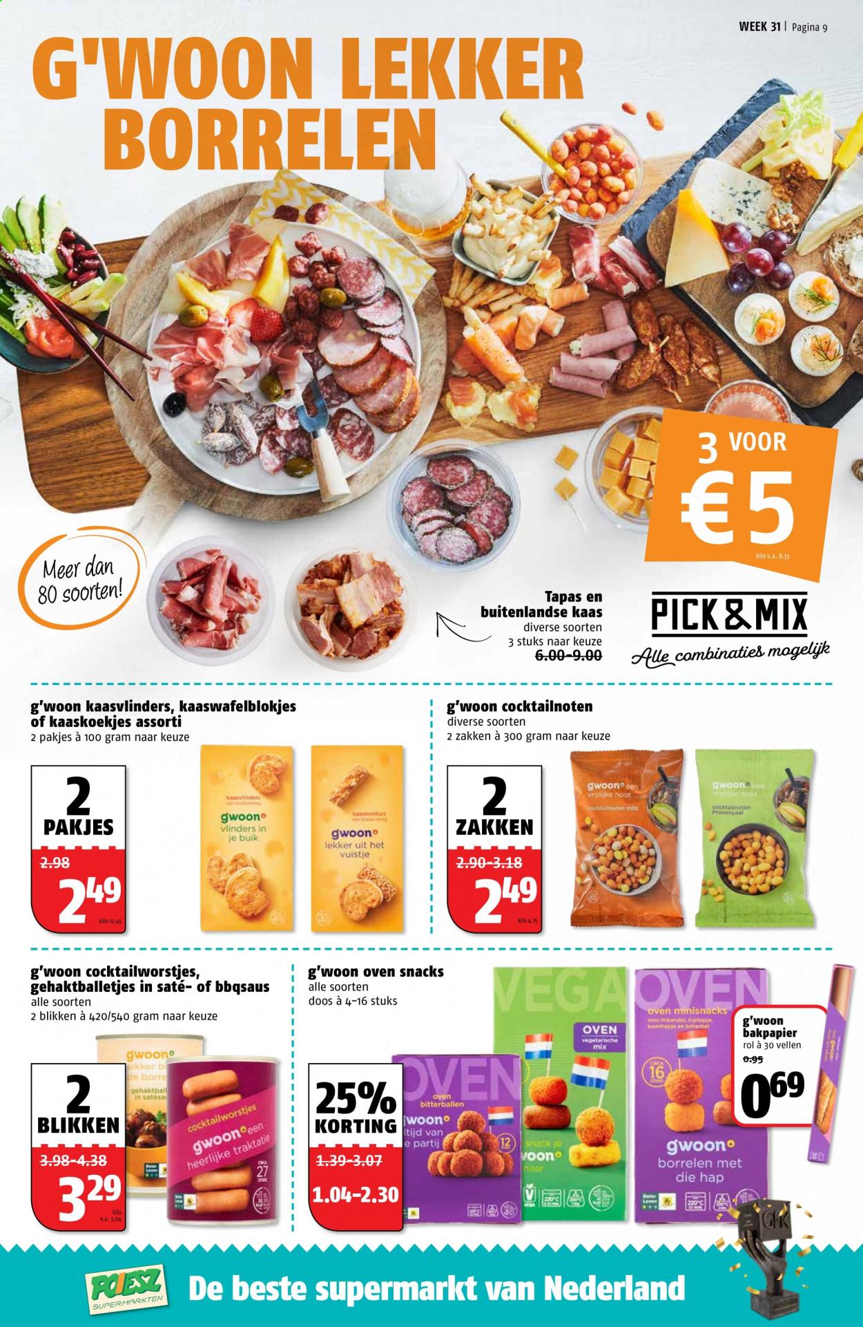 thumbnail - Poiesz-aanbieding - 2-8-2021 - 8-8-2021 -  producten in de aanbieding - Amstel Bier, vegetarisch eten, kaas, cranberry’s. Pagina 10.