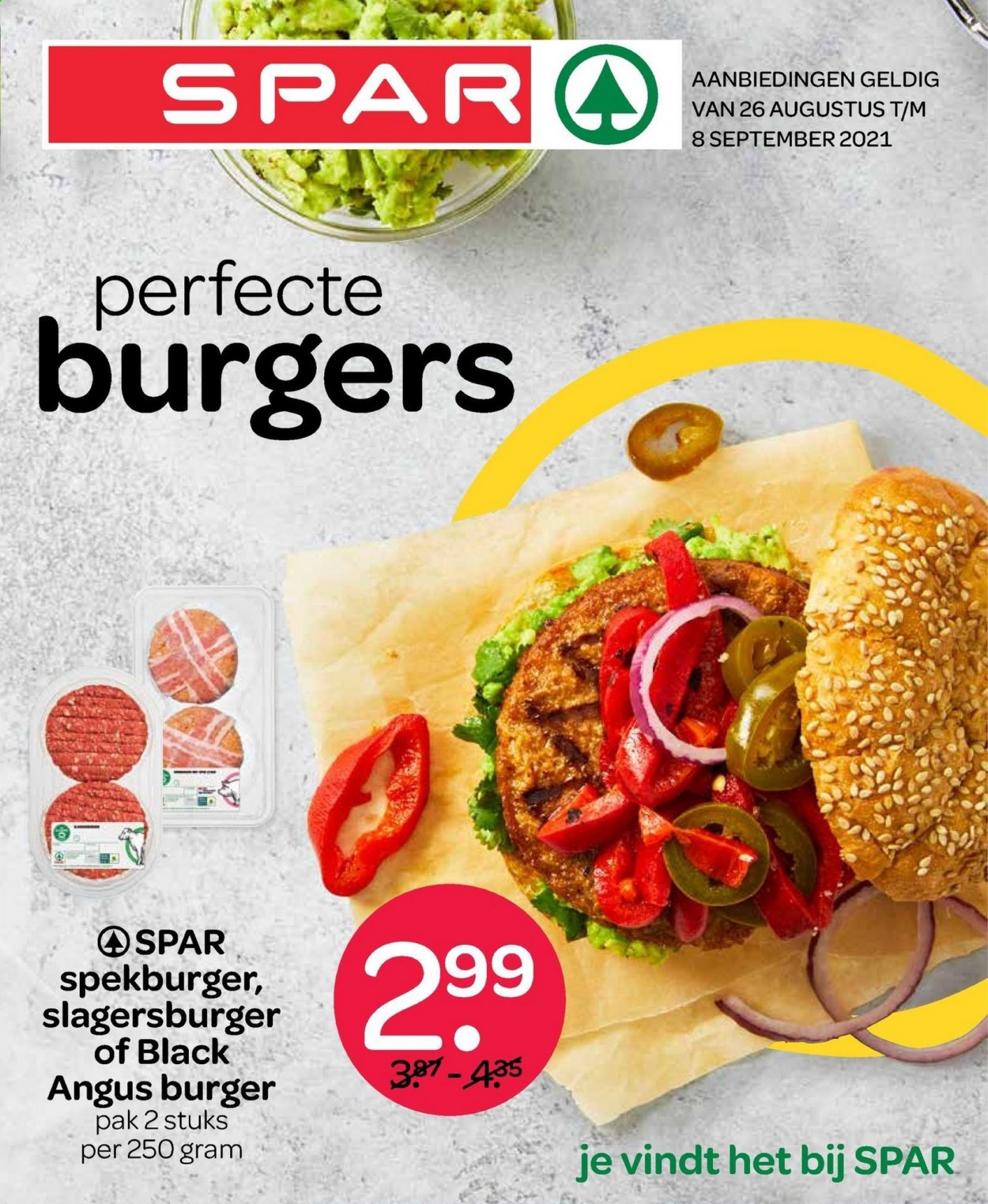 thumbnail - SPAR-aanbieding - 26-8-2021 - 8-9-2021 -  producten in de aanbieding - angusburgers. Pagina 1.