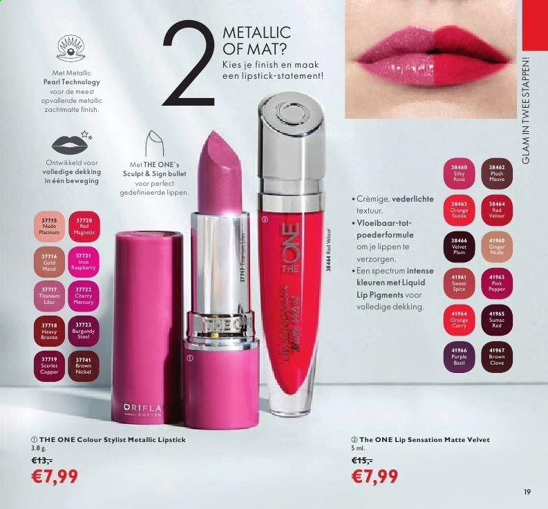 thumbnail - Oriflame-aanbieding - 3-9-2021 - 23-9-2021 -  producten in de aanbieding - lippenstift, The One. Pagina 19.