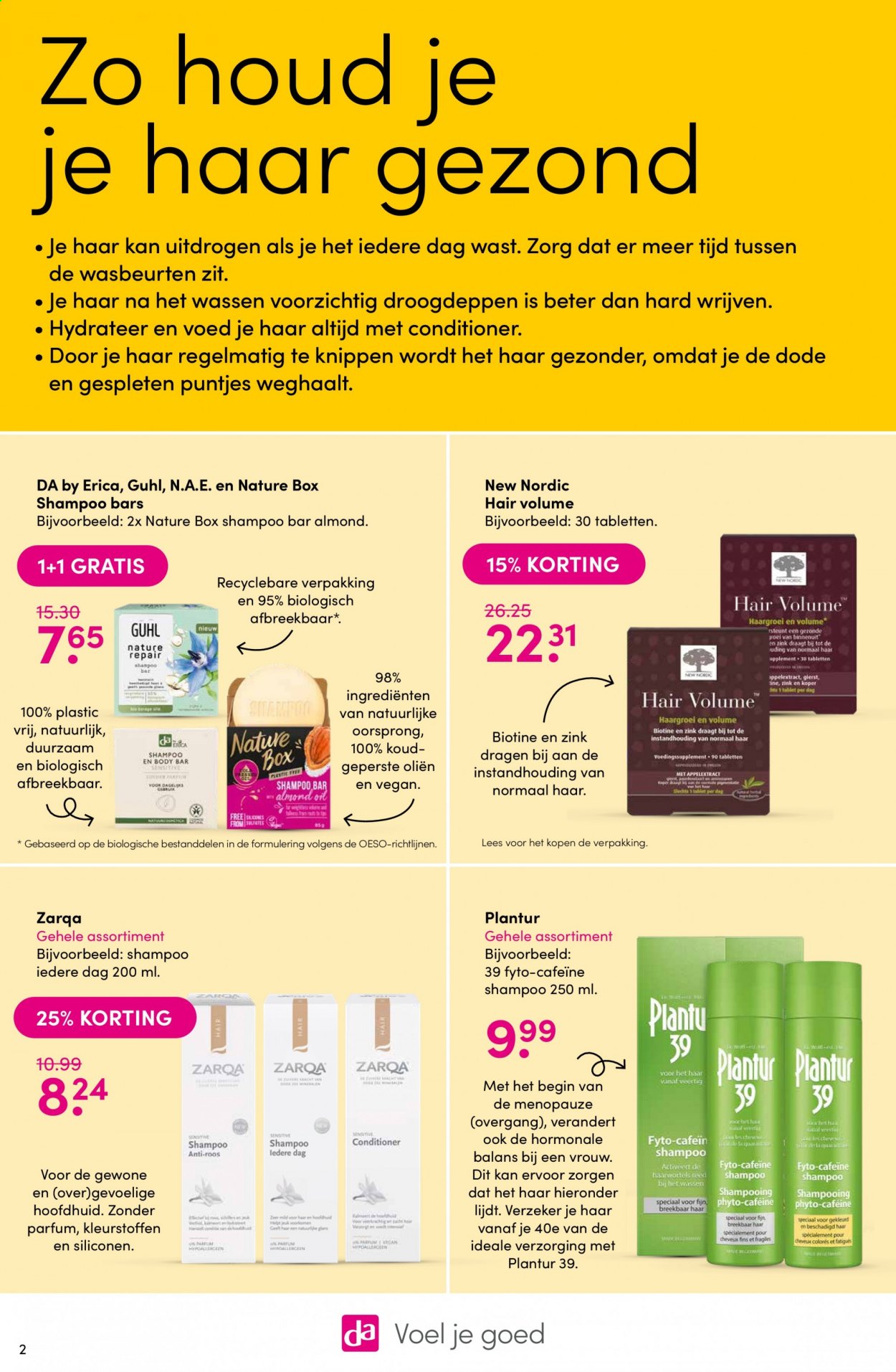 thumbnail - Da-aanbieding - 6-9-2021 - 19-9-2021 -  producten in de aanbieding - shampoo, oliën, New Nordic, ZARQA, anti-roos, Hair Volume, Nature Box, conditioner, biotine, Fyto. Pagina 2.