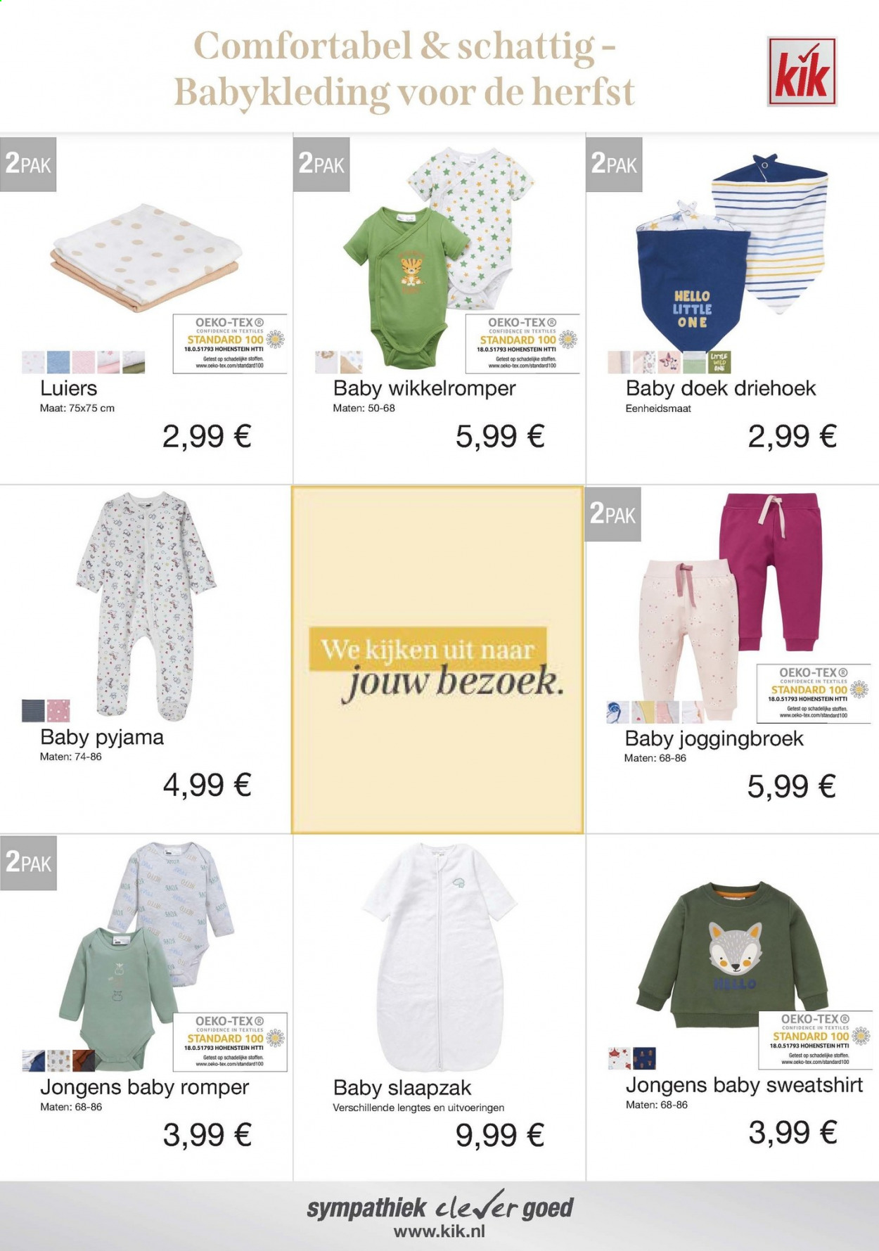 thumbnail - Kik-aanbieding -  producten in de aanbieding - luiers, joggingbroek, sweatshirt, pyjama. Pagina 7.