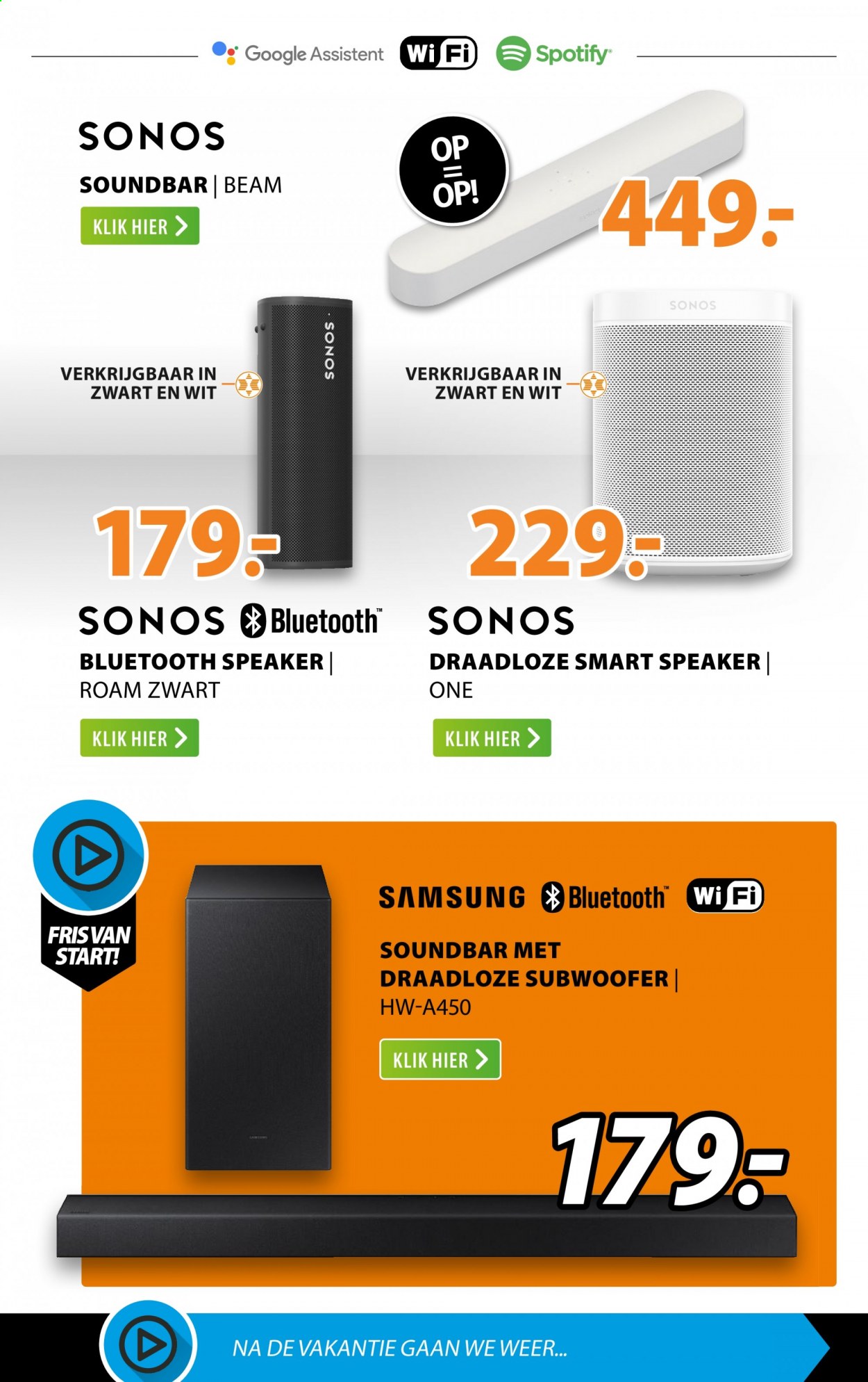 thumbnail - Expert-aanbieding - 6-9-2021 - 12-9-2021 -  producten in de aanbieding - Samsung, draadloze smart speaker, Bluetooth Speaker, soundbar, subwoofer. Pagina 12.
