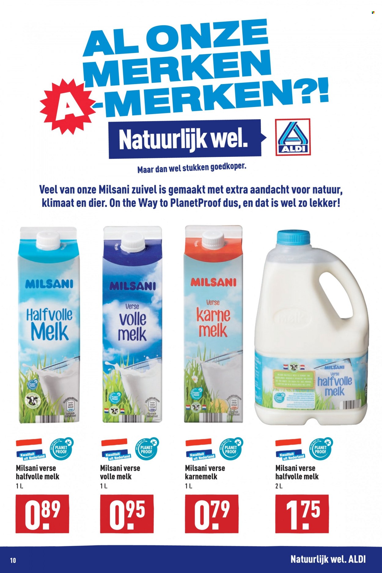 thumbnail - Aldi-aanbieding - 13-9-2021 - 19-9-2021 -  producten in de aanbieding - karnemelk, melk, volle melk. Pagina 10.