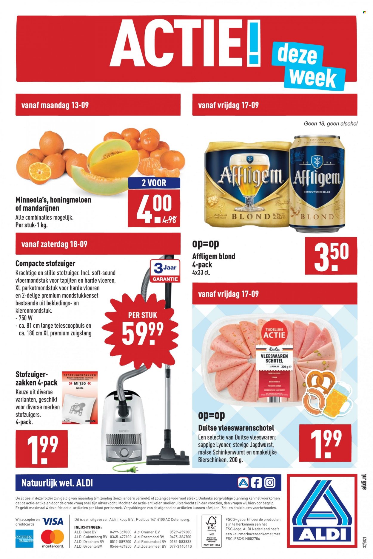 thumbnail - Aldi-aanbieding - 13-9-2021 - 19-9-2021 -  producten in de aanbieding - Affligem, honingmeloen. Pagina 26.