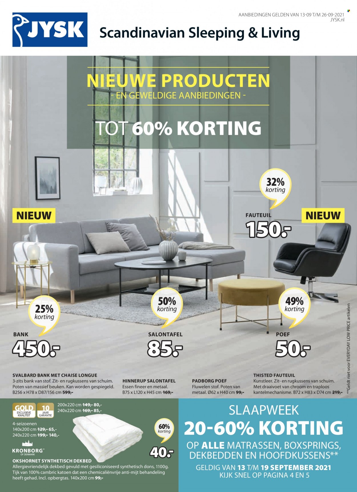 JYSK-aanbieding - 13-9-2021 - 26-9-2021. Pagina 1