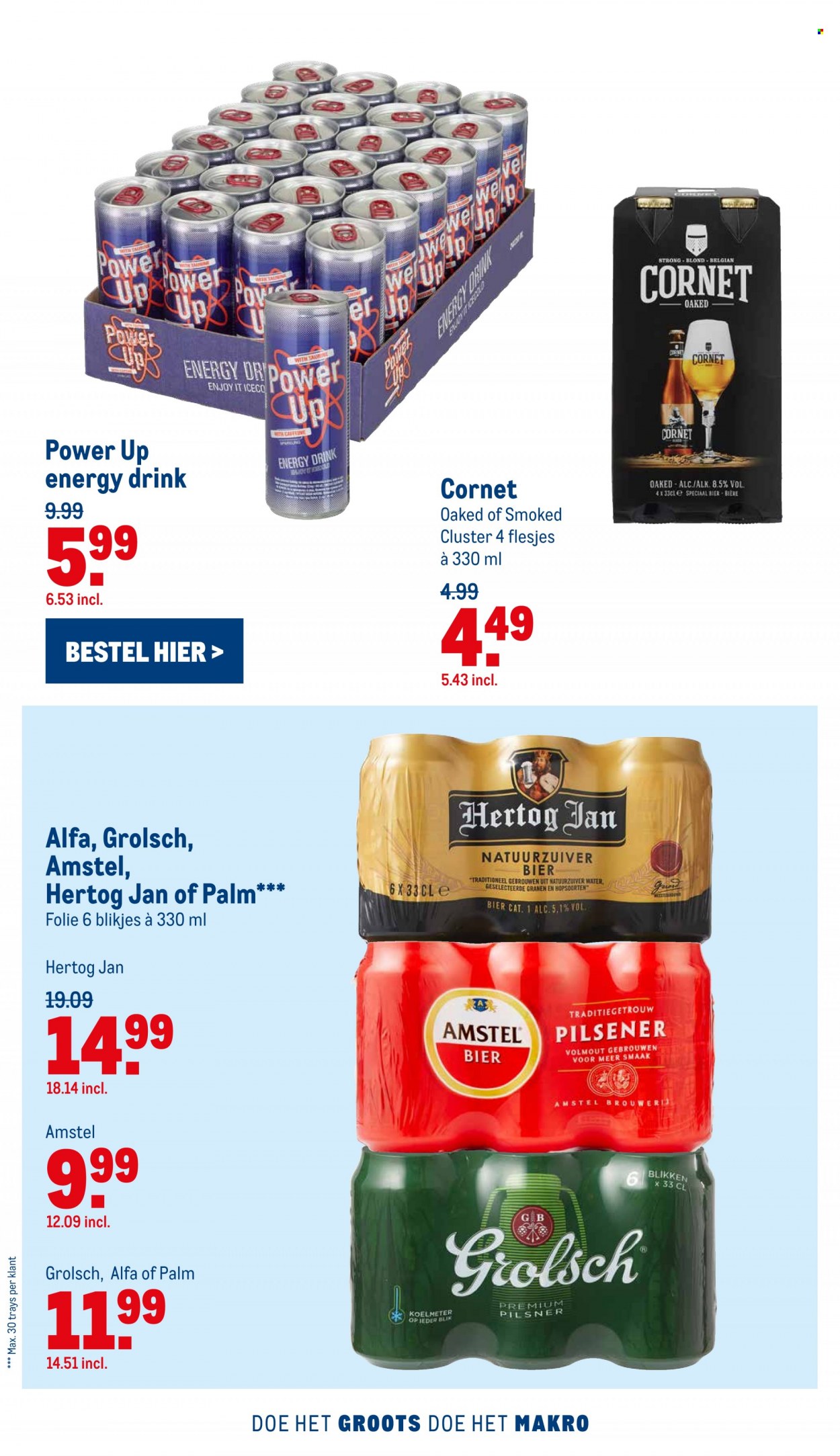 thumbnail - Makro-aanbieding - 15-9-2021 - 28-9-2021 -  producten in de aanbieding - pilsener, Alfa, Amstel Bier, Hertog Jan, Grolsch, bier, energy drink. Pagina 29.