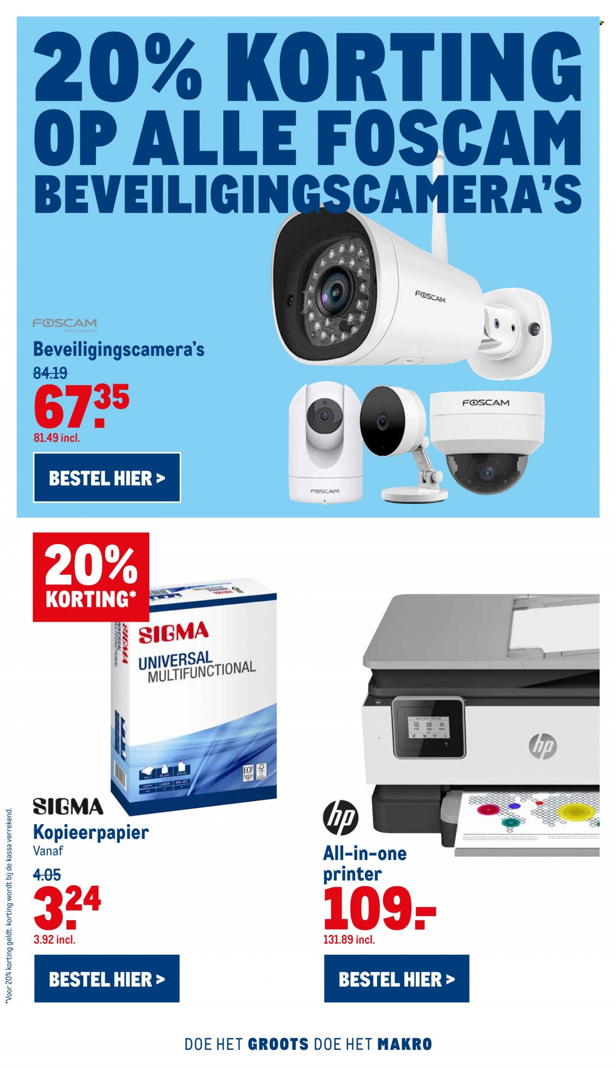 thumbnail - Makro-aanbieding - 15-9-2021 - 28-9-2021 -  producten in de aanbieding - beveiligingscamera, HP, printer. Pagina 16.