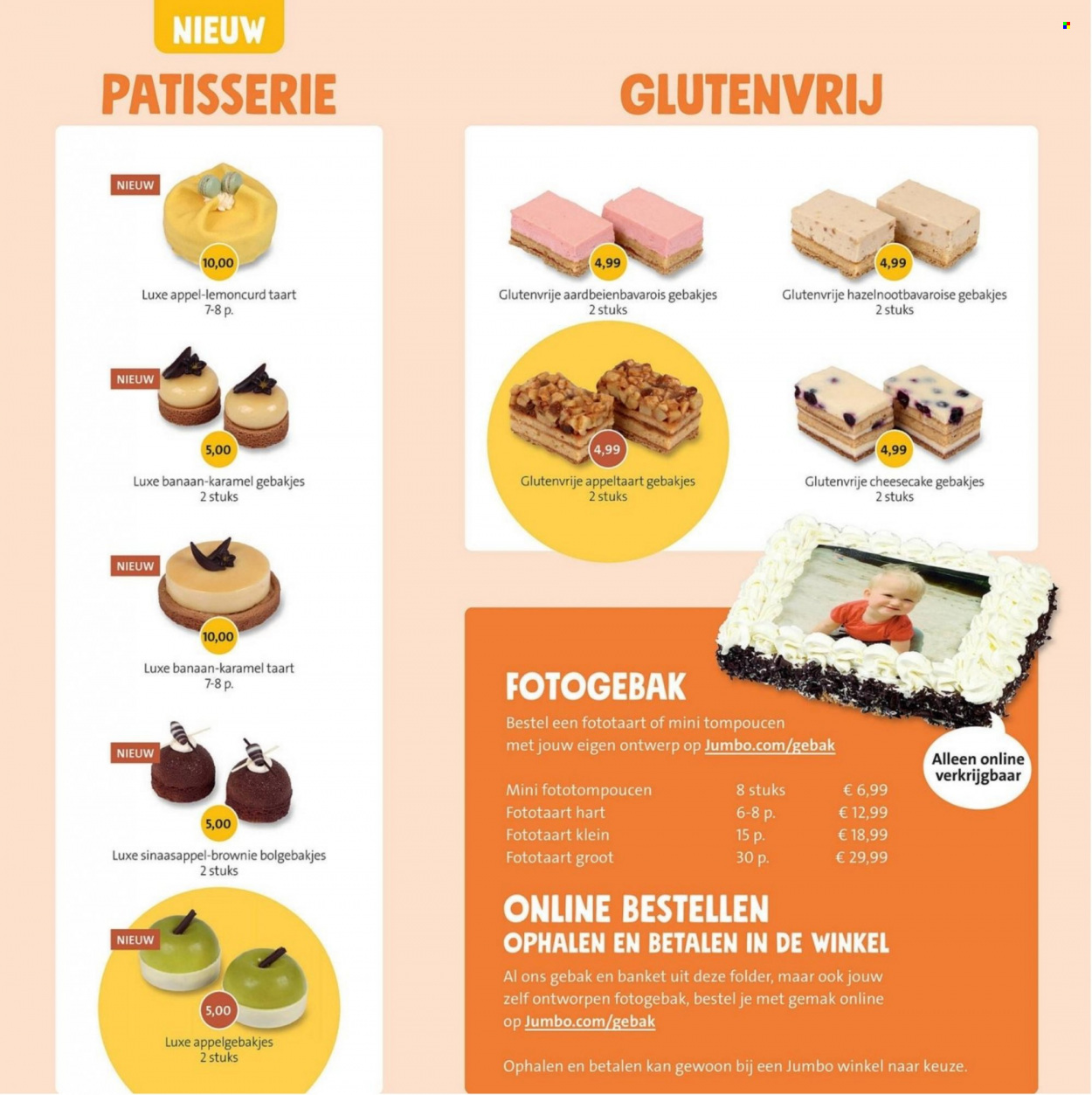 thumbnail - Jumbo-aanbieding -  producten in de aanbieding - appeltaart, brownie, gebak, banaan, sinaasappels. Pagina 6.