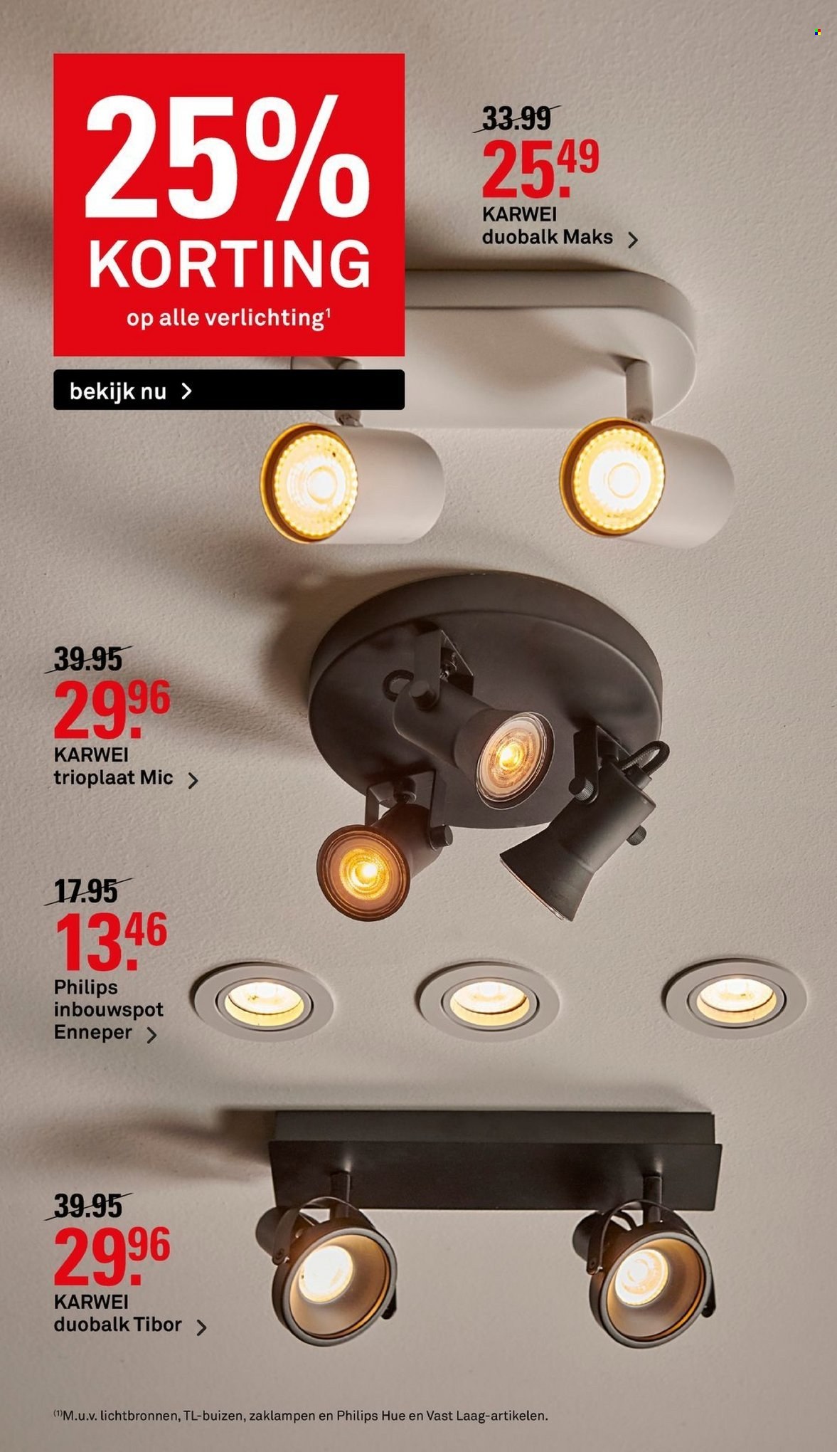 thumbnail - Karwei-aanbieding - 13-9-2021 - 19-9-2021 -  producten in de aanbieding - verlichting, Philips. Pagina 4.