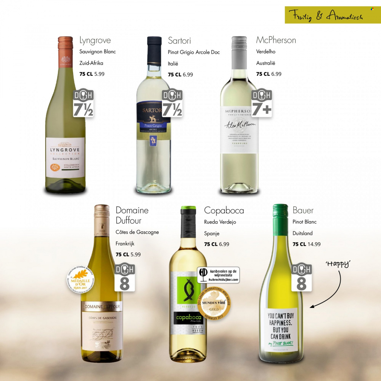 thumbnail - Mitra-aanbieding -  producten in de aanbieding - Sauvignon Blanc, Côtes de Gascogne. Pagina 3.