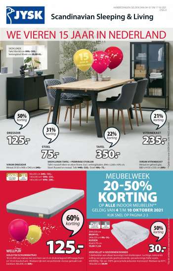 JYSK-aanbieding - 4.10.2021 - 17.10.2021.