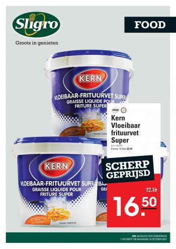 Sligro-aanbieding - 7.10.2021 - 25.10.2021.