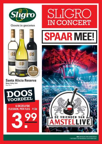 Sligro-aanbieding - 7.10.2021 - 25.10.2021.