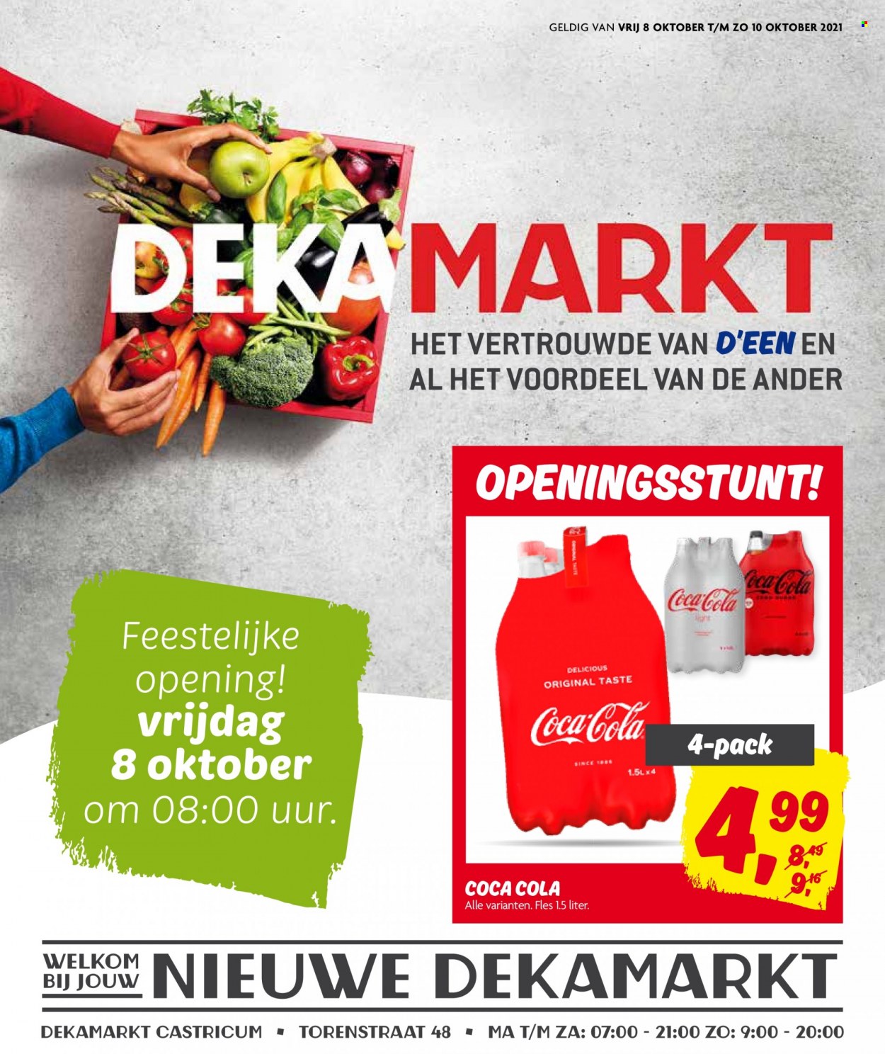 thumbnail - DekaMarkt-aanbieding - 8-10-2021 - 10-10-2021 -  producten in de aanbieding - Coca-Cola. Pagina 1.