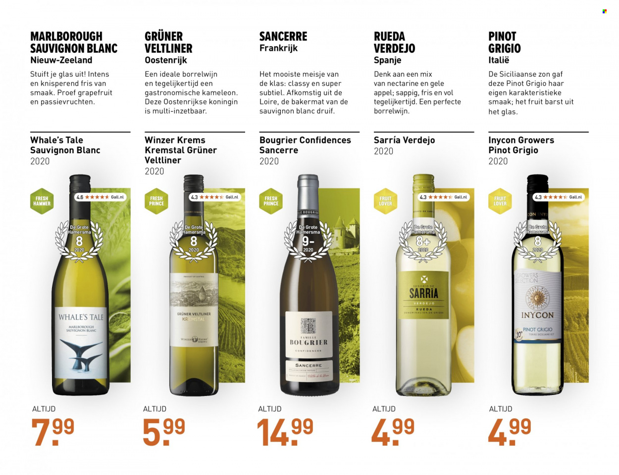 thumbnail - Gall & Gall-aanbieding -  producten in de aanbieding - Sauvignon Blanc, Frankrijk, borrelwijn. Pagina 2.