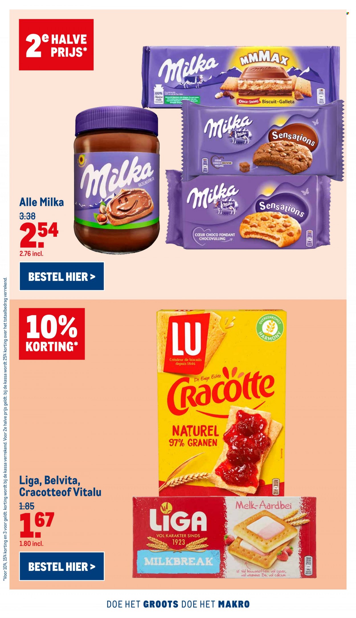 thumbnail - Makro-aanbieding - 13-10-2021 - 26-10-2021 -  producten in de aanbieding - Milka, melk, Calcium, vitamine. Pagina 18.