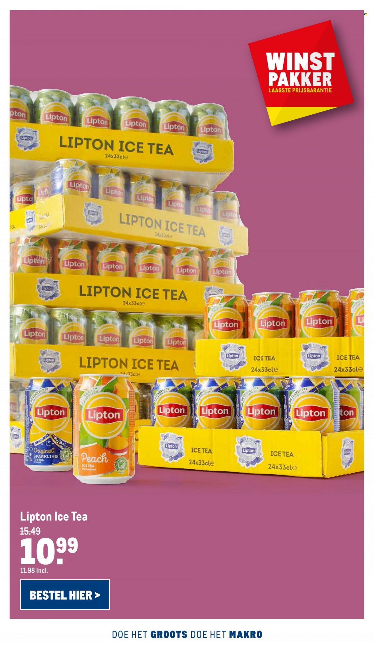 thumbnail - Makro-aanbieding - 13-10-2021 - 26-10-2021 -  producten in de aanbieding - Lipton, Lipton Ice Tea, ice tea, thee. Pagina 22.